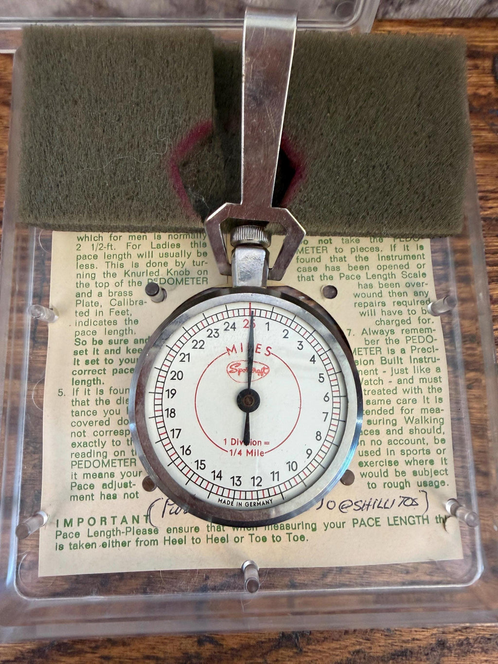 Pedo-Company Vintage Pedometer Made in Germany