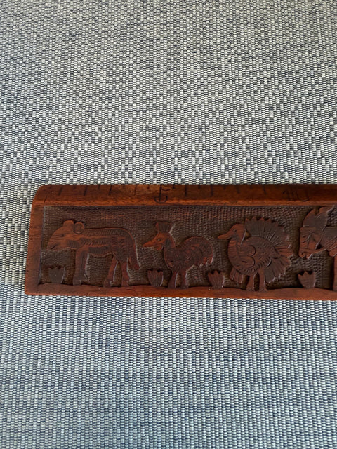Taormina Carved Wooden Ruler