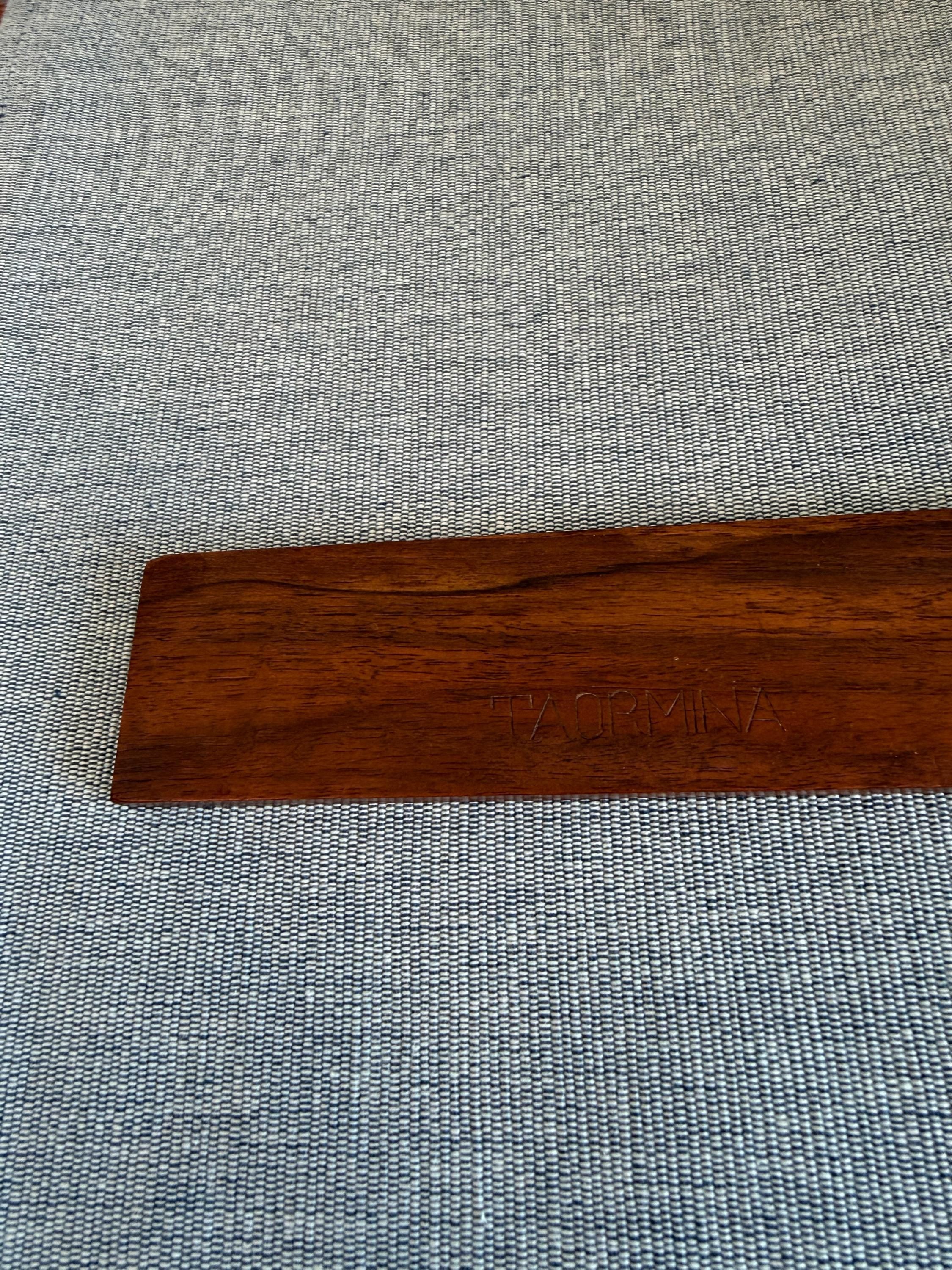 Taormina Carved Wooden Ruler with Animal and Nature Motifs