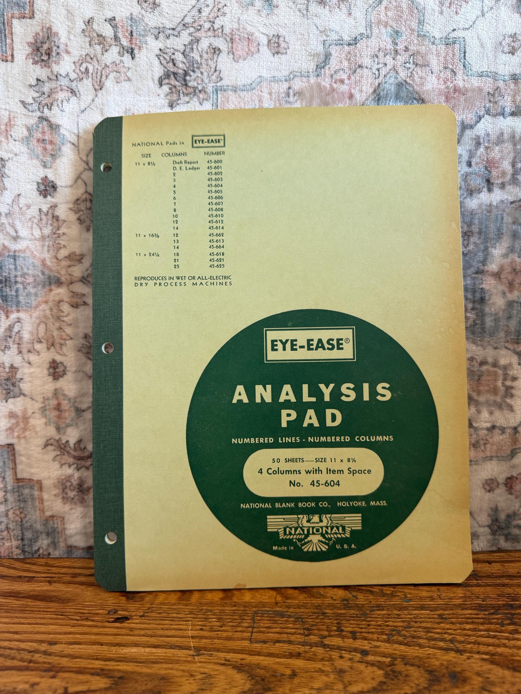 Eye-Ease Analysis Pad with Numbered Lines and Columns