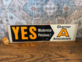 YES Modernize Pensions! Charter Amendment A Vintage Bumper Sticker