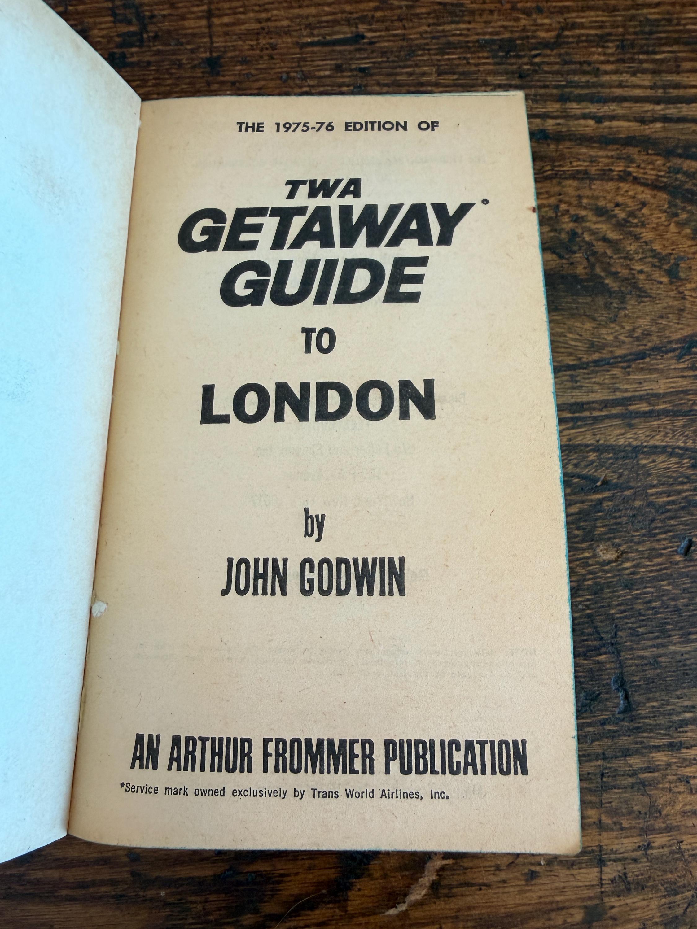 Lot of 2 Trans World Getaway Guide Travel Books: Ireland Dublin/Shannon & London 1975-76