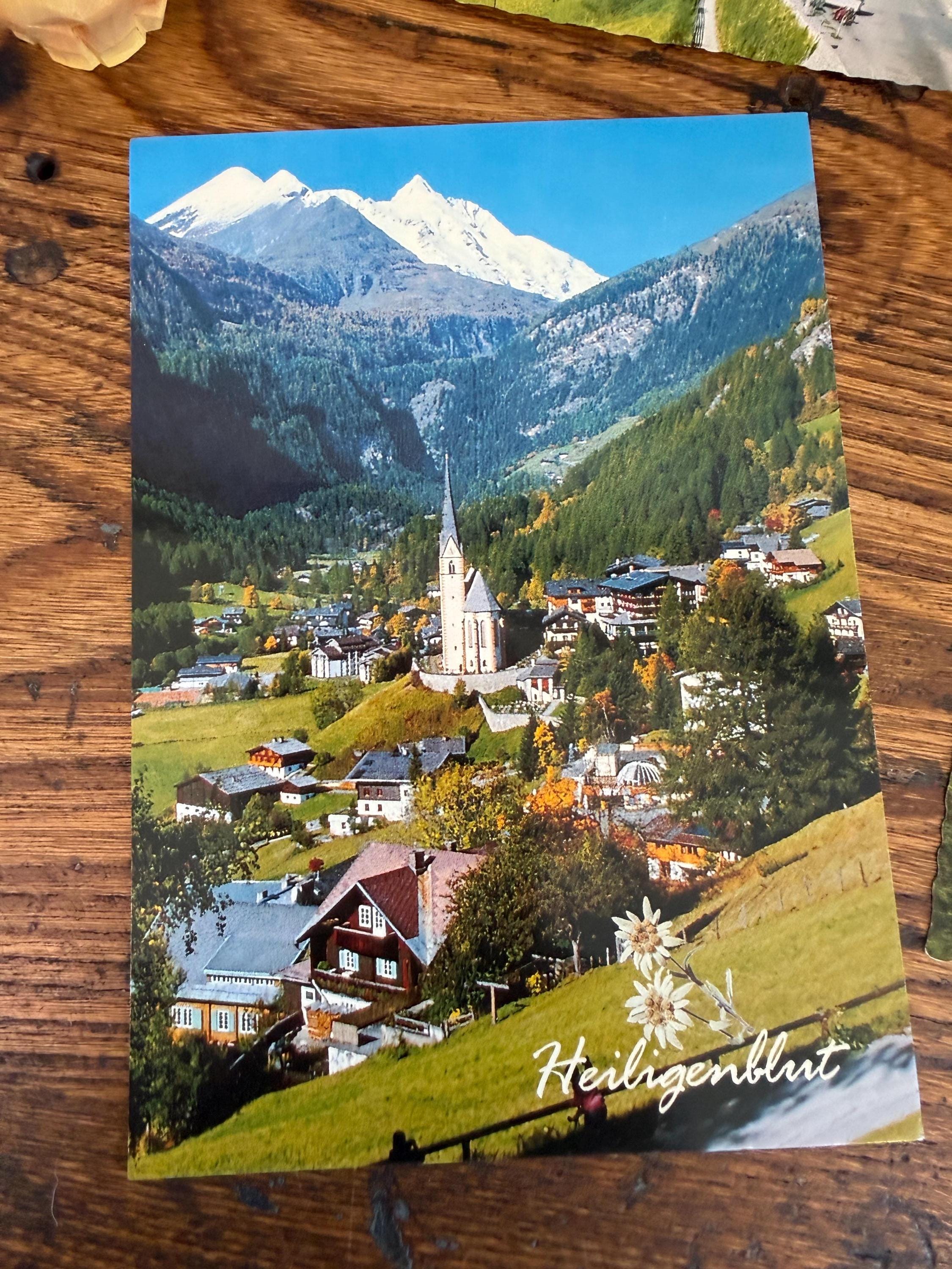 Lot of 6 Vintage Austrian Postcards Featuring Scenic Landscapes and Historic Sites