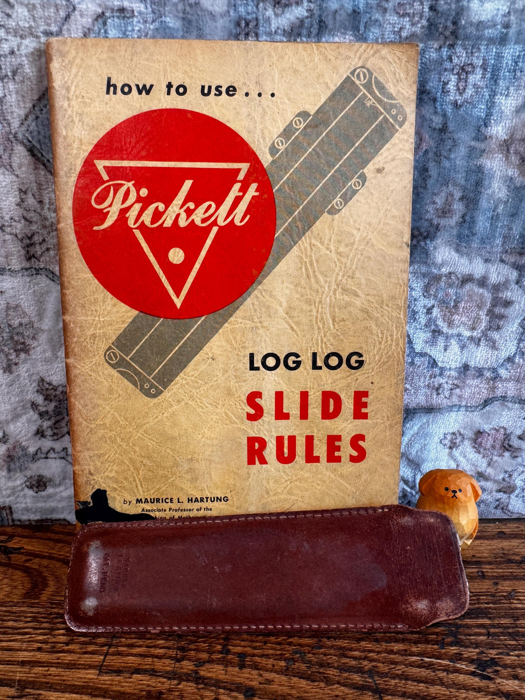 Pickett Log Log Slide Rule with 1953 Instruction Booklet and Leather Case
