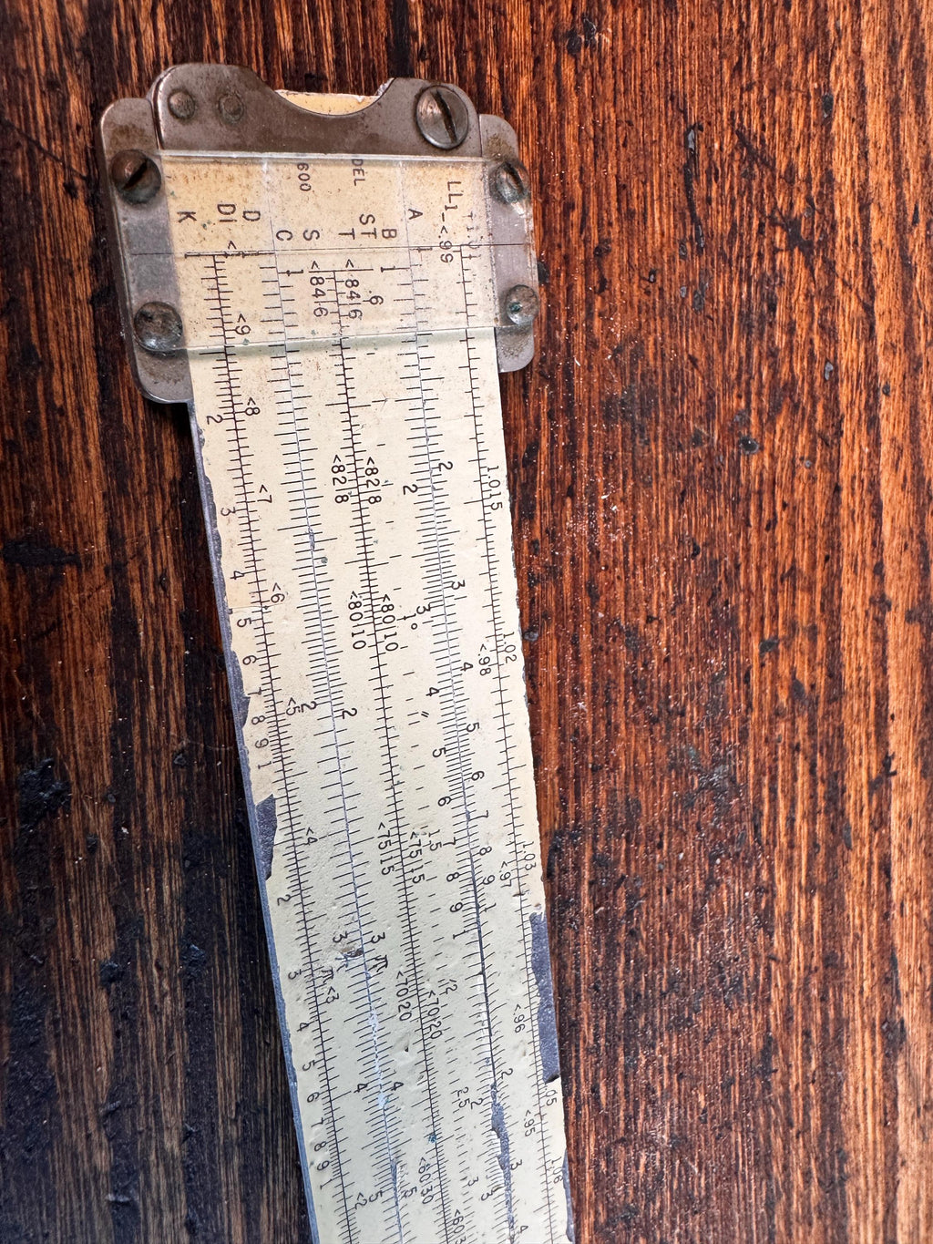 Pickett Log Log Slide Rule with 1953 Instruction Booklet and Leather Case