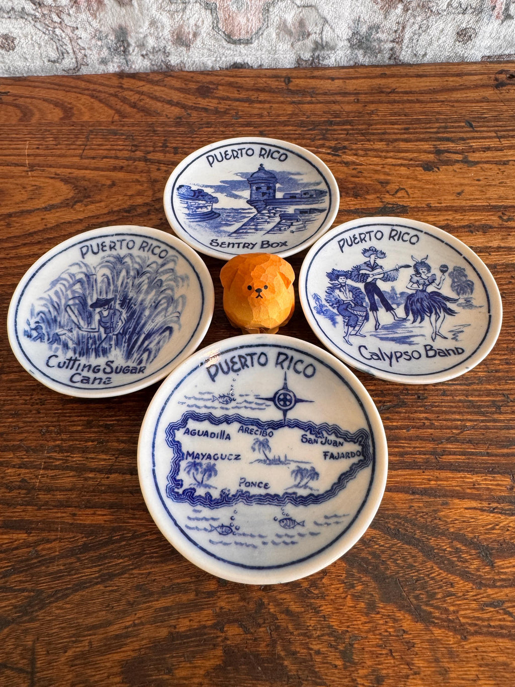 Set of 4 Puerto Rico Souvenir Plates