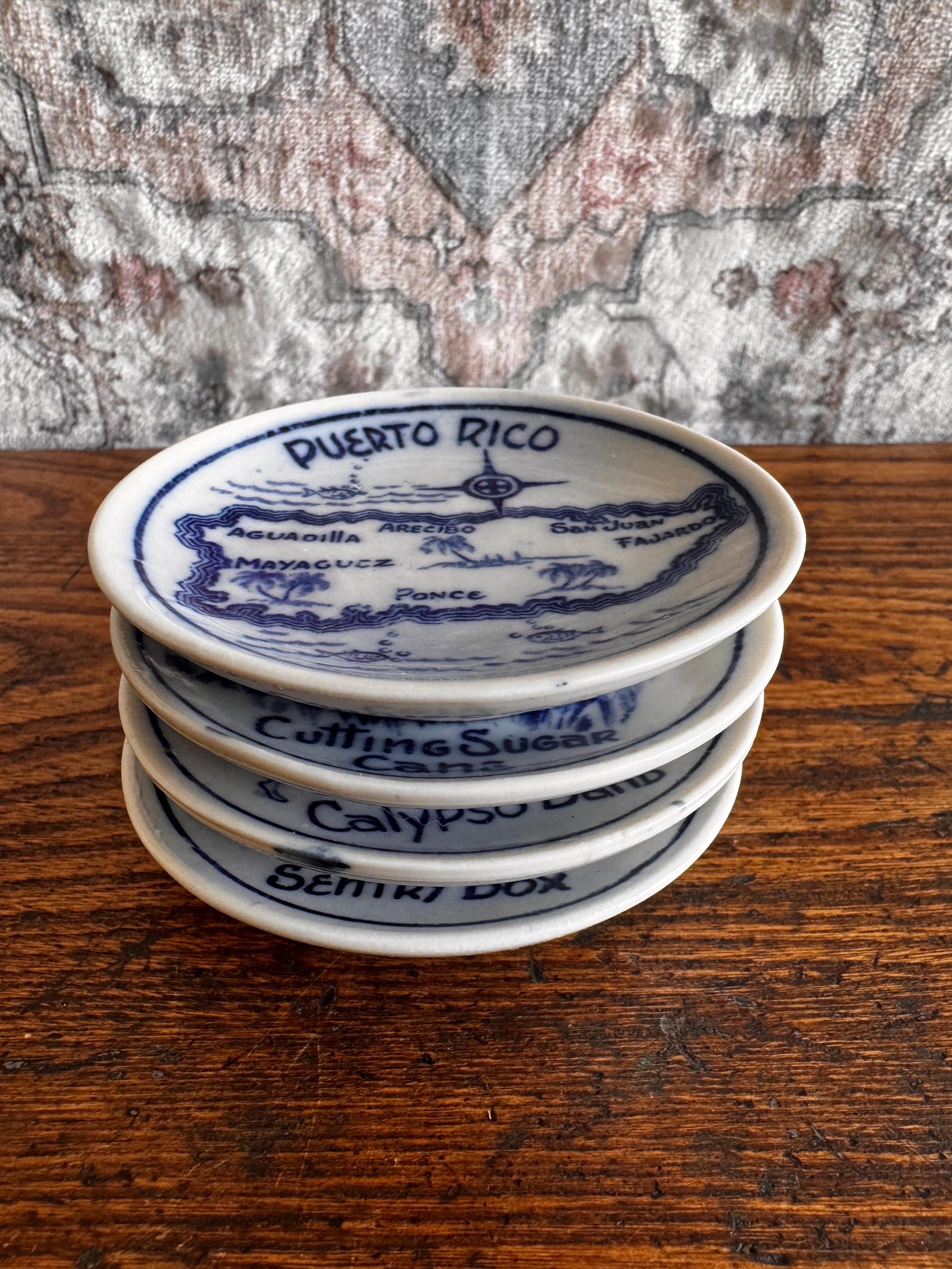 Set of 4 Puerto Rico Souvenir Plates