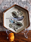 Hand-Painted Mexican Ceramic Bird Tray by Ken Edwards