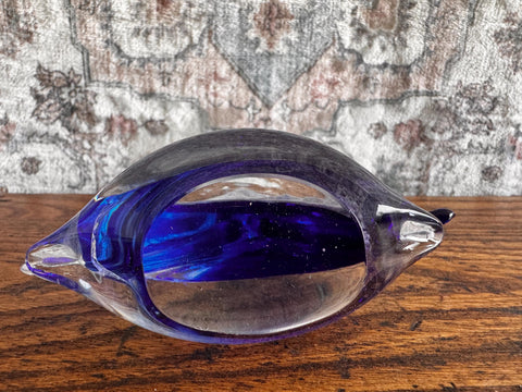 Hand Blown Glass Sailboat in Murano Style
