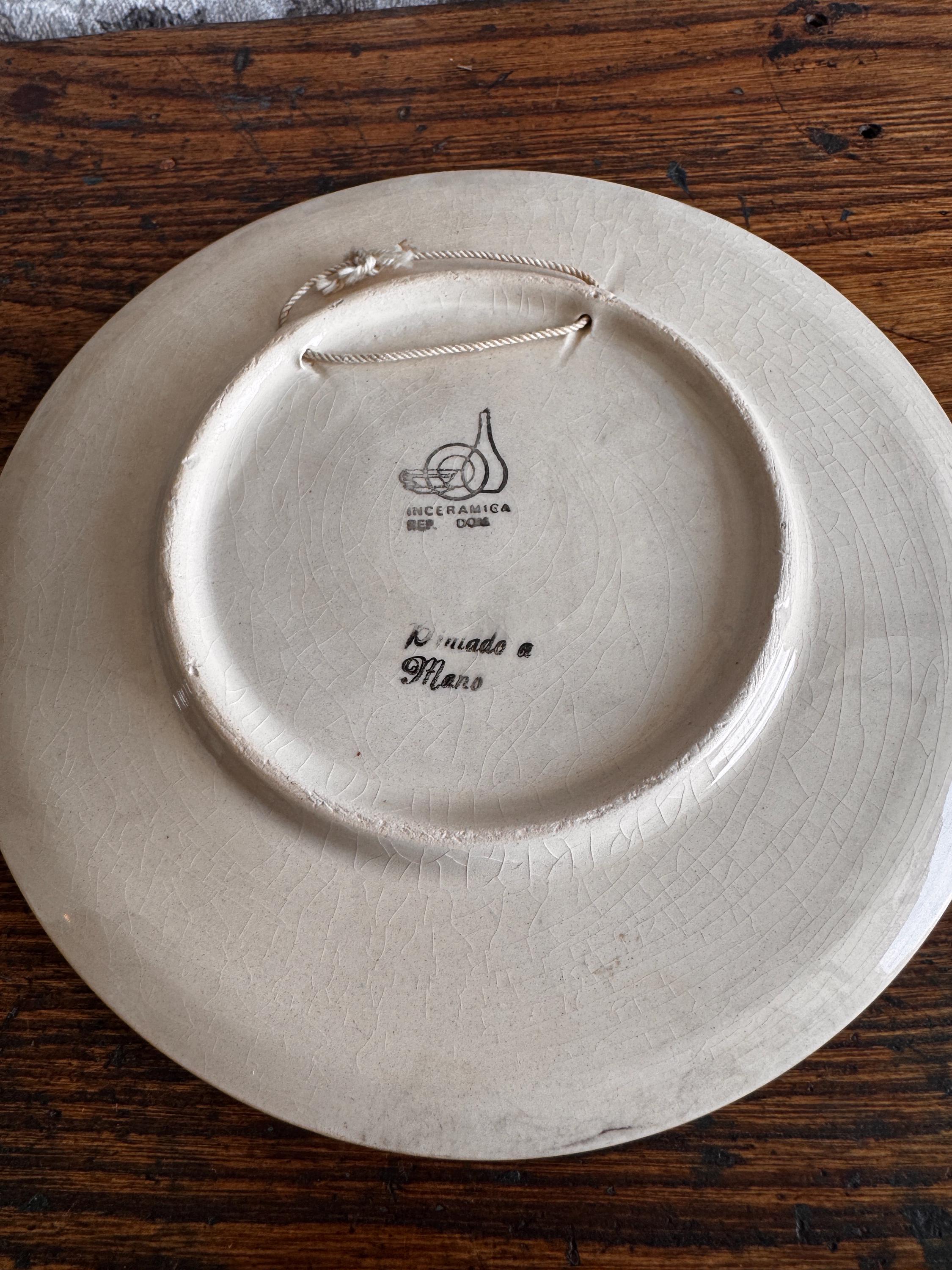 Santo Domingo Hand Painted Ceramic Plates | 1977