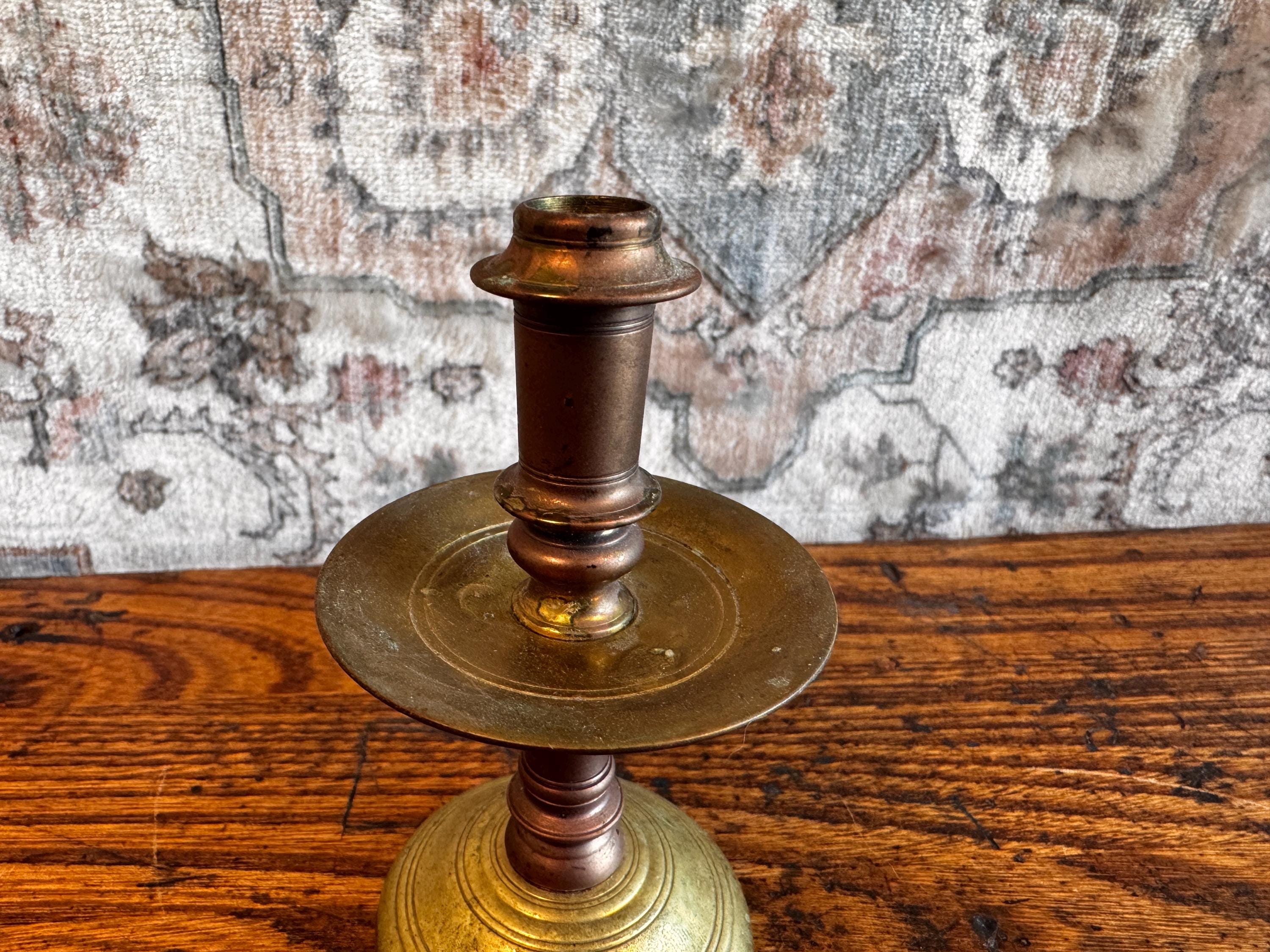 Vintage Brass Candlestick Holder - 4 Inch Classic Design