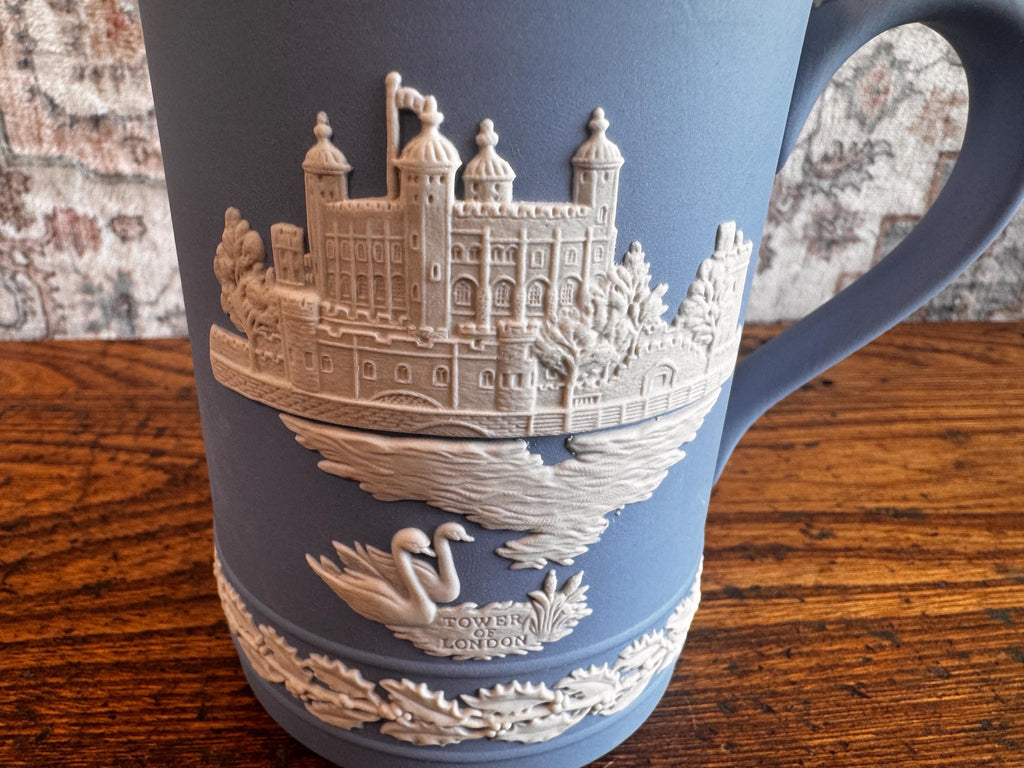 Wedgwood Jasperware Christmas 1973 Mug and Plate