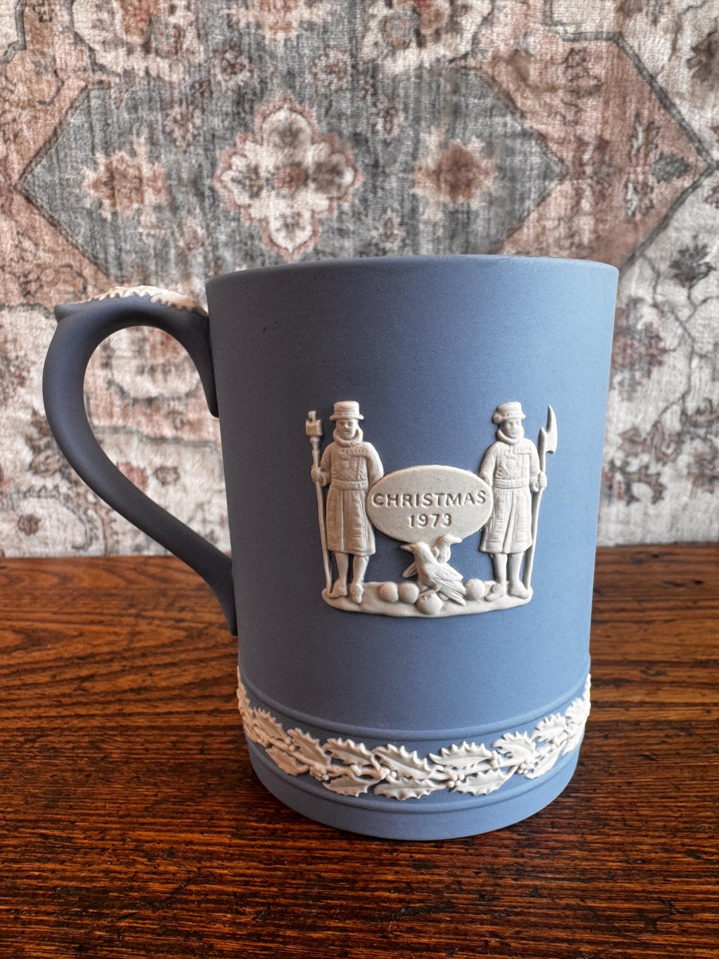 Wedgwood Jasperware Christmas 1973 Mug and Plate