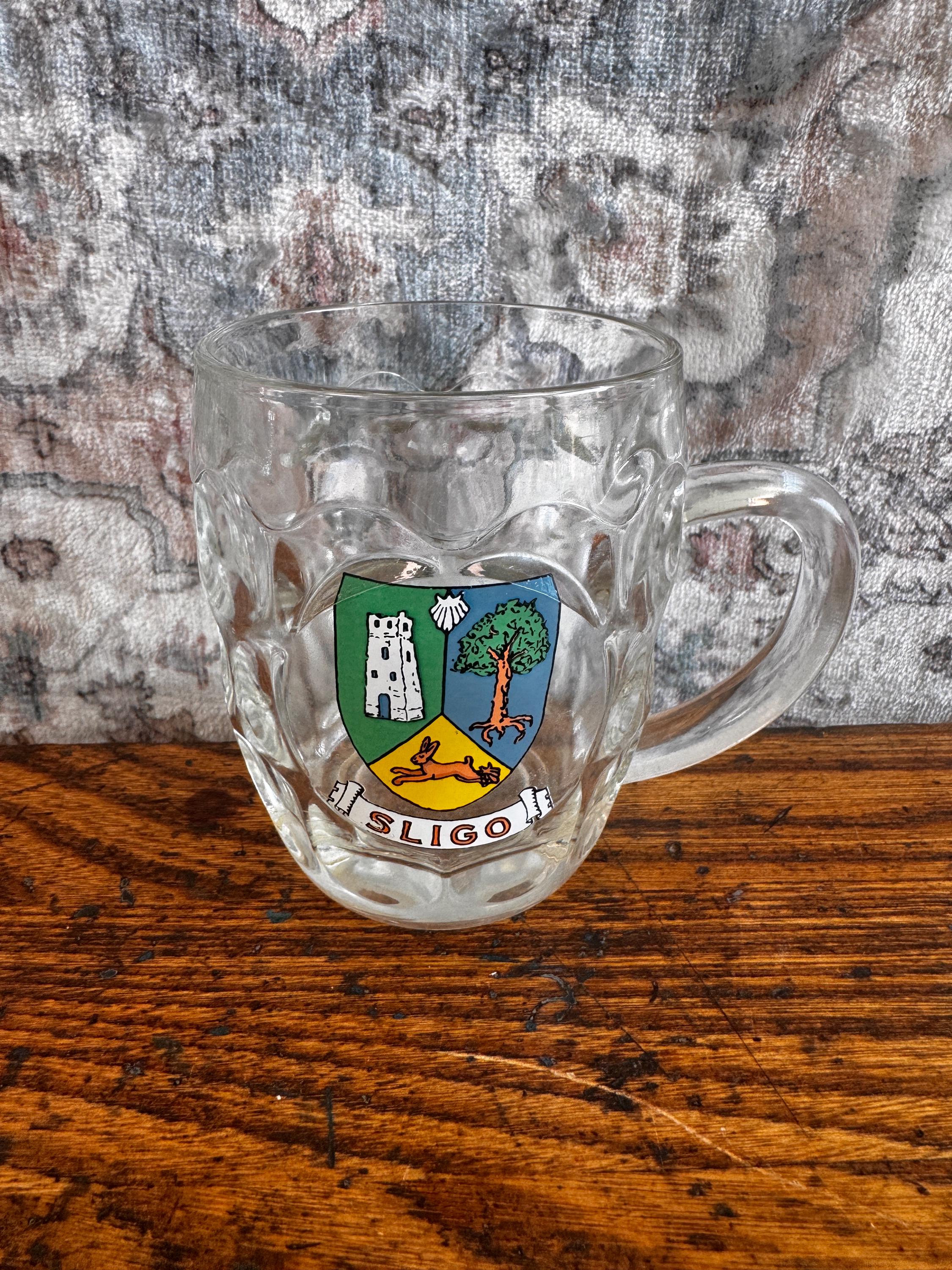 Sligo Crest Glass Mug Souvenir from England