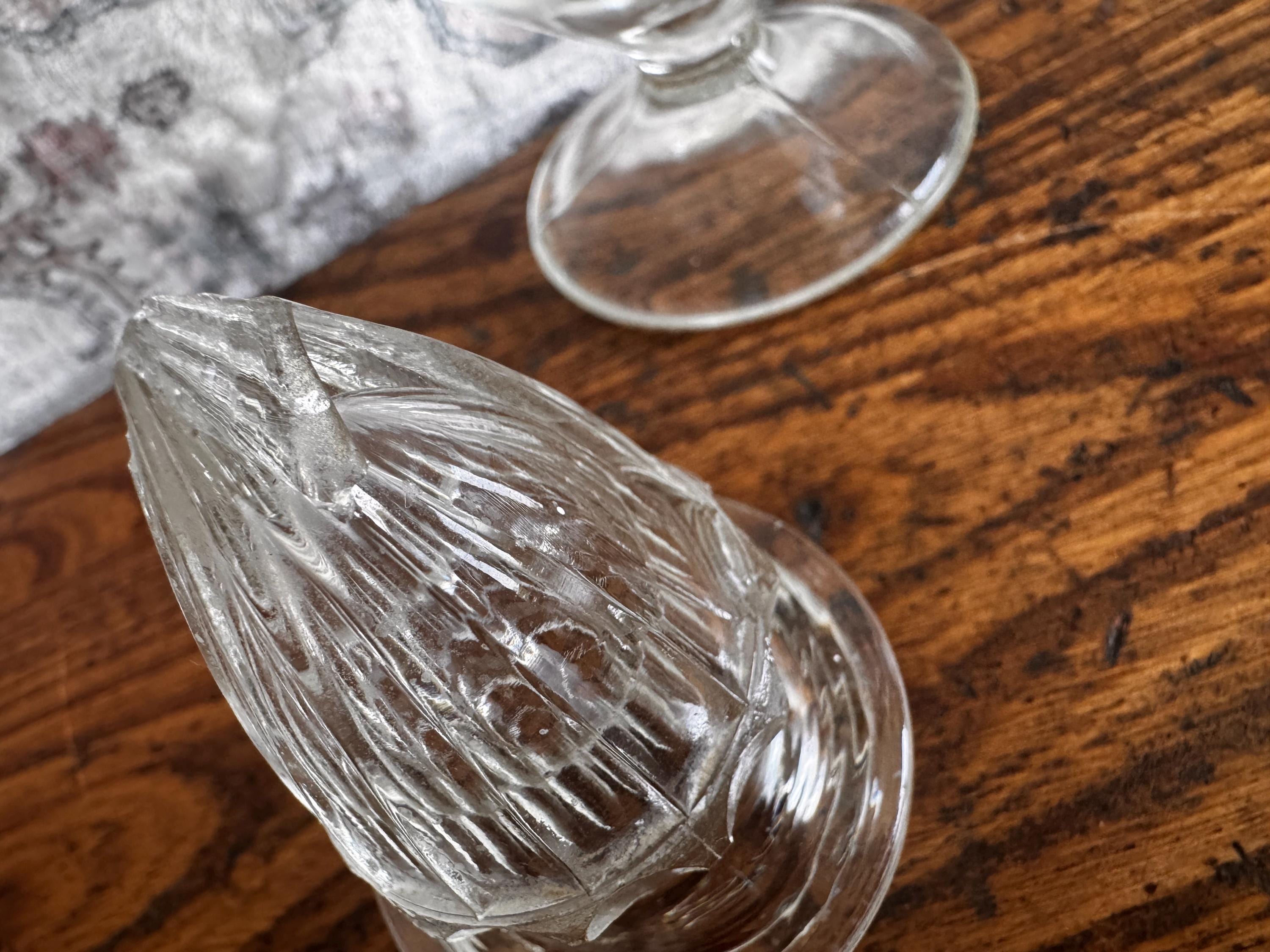 Vintage Tiffin Dakota Glass Apothecary Jar with Decorative Lid