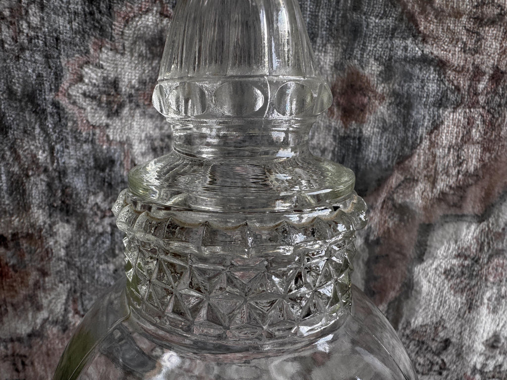 Vintage Tiffin Dakota Glass Apothecary Jar with Decorative Lid