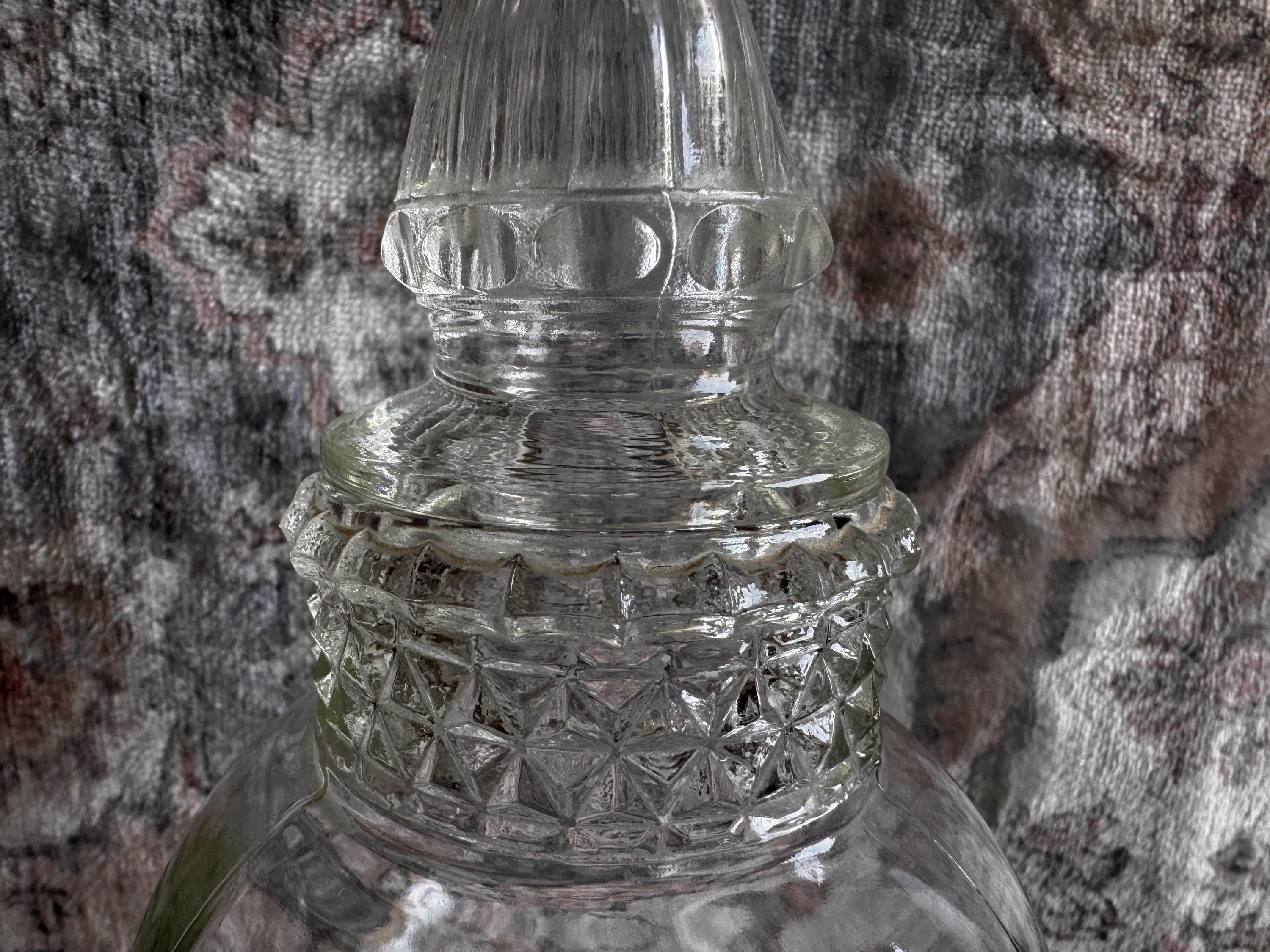 Vintage Tiffin Dakota Glass Apothecary Jar with Decorative Lid