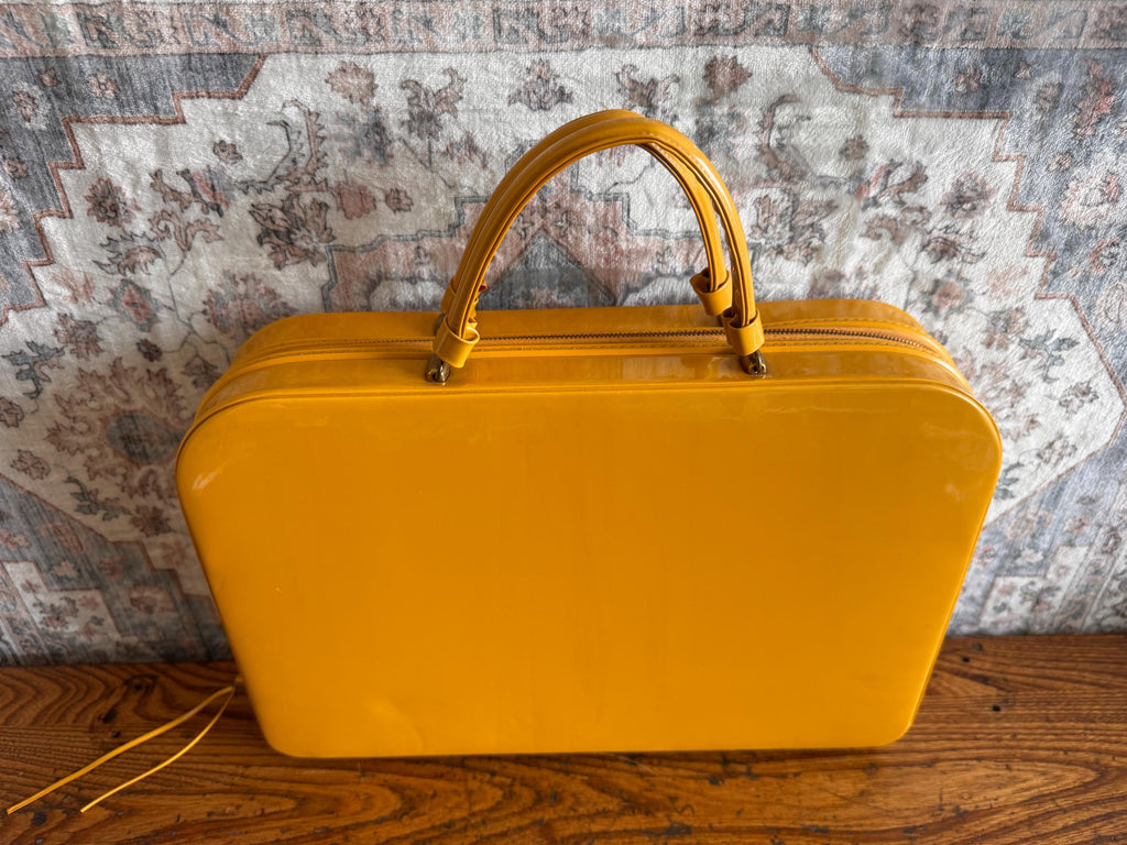 Vintage Celebrity Mustard Yellow Overnight Bag