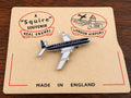 London Airport Airplane Souvenir Pin by Squire