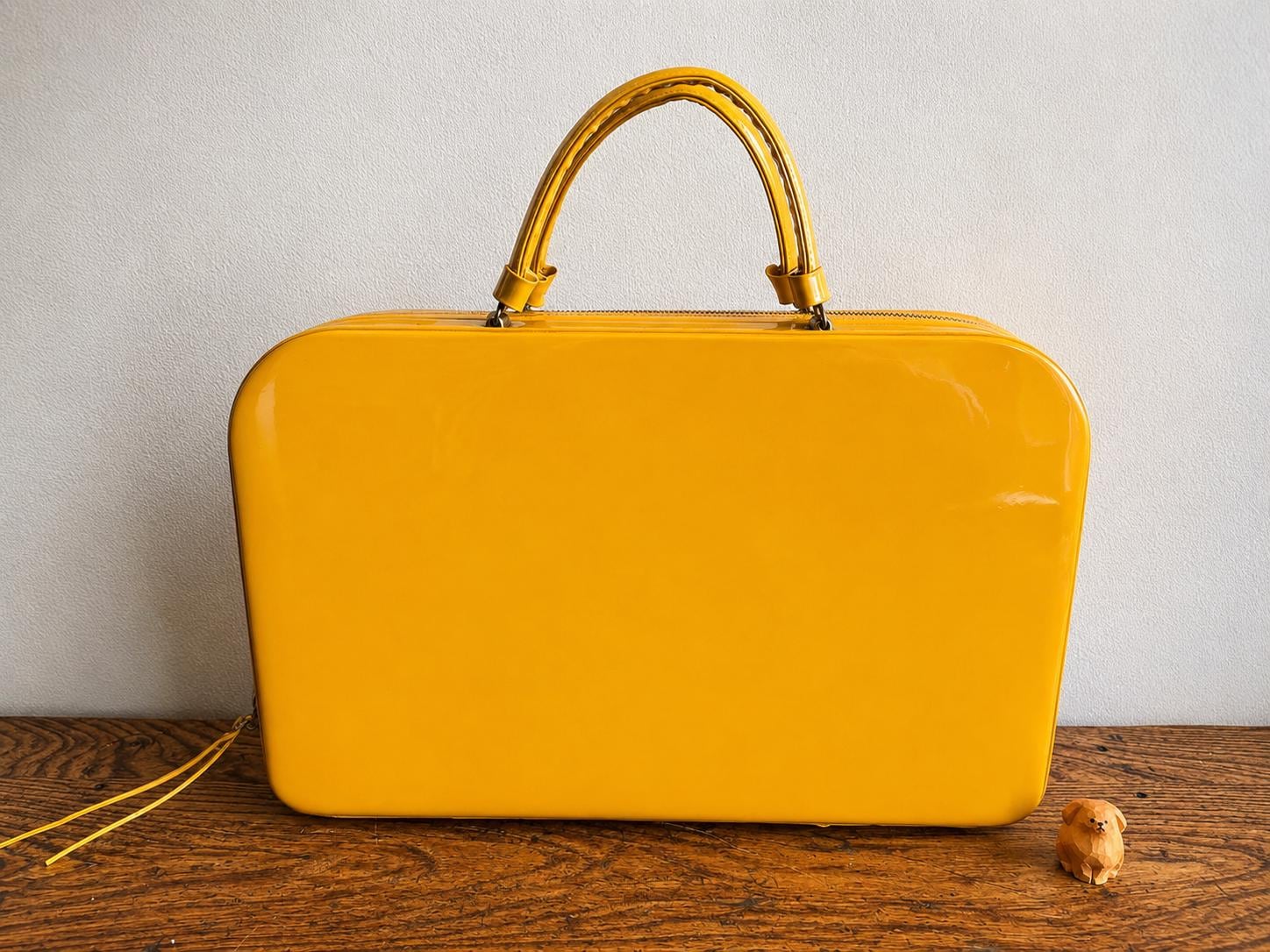 Vintage Celebrity Mustard Yellow Overnight Bag