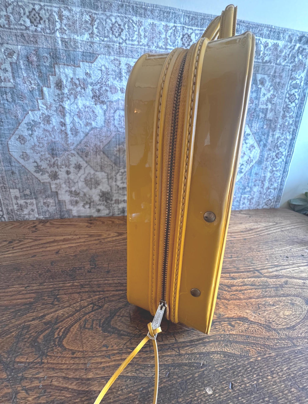 Vintage Celebrity Mustard Yellow Overnight Bag