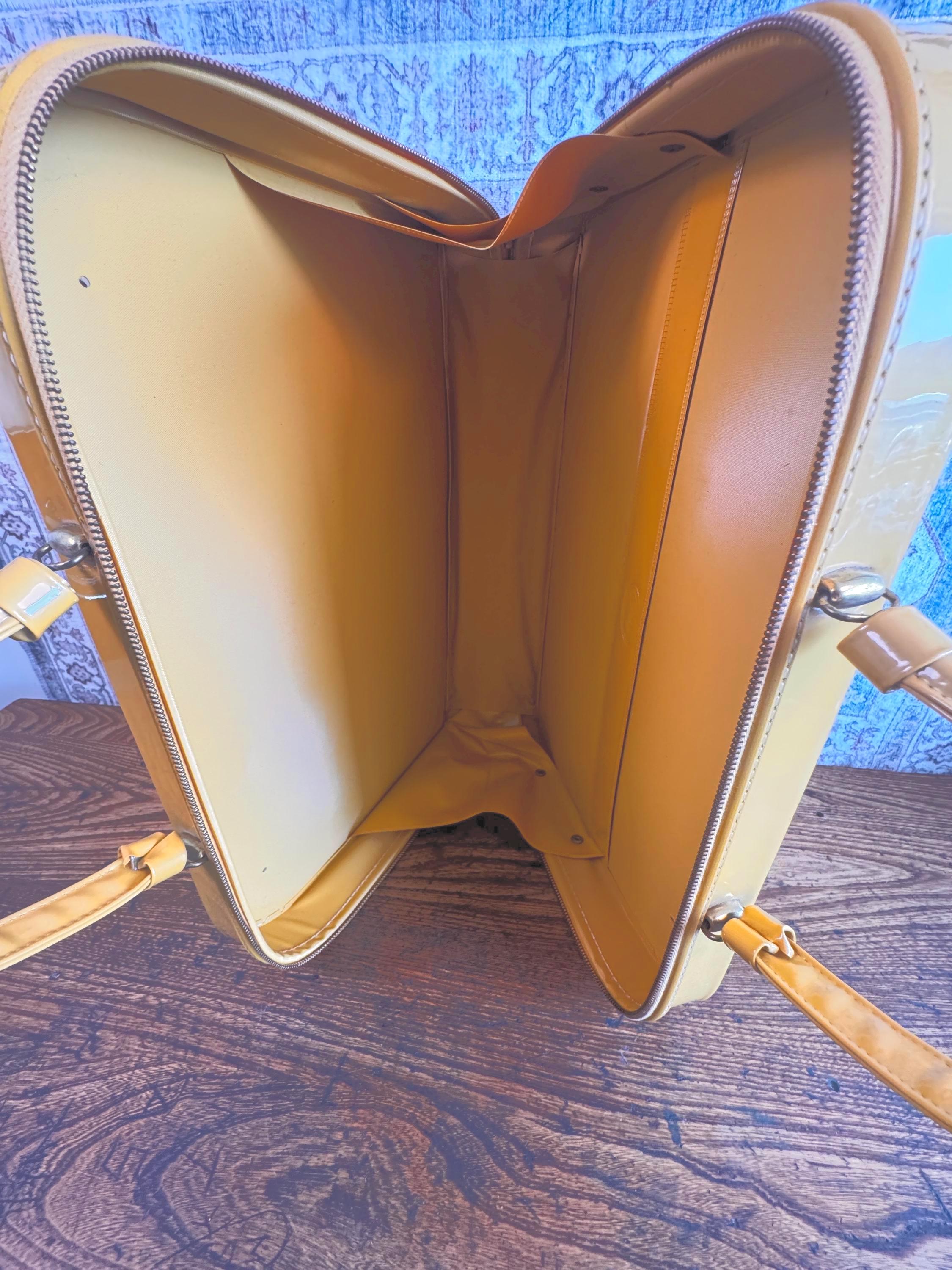 Vintage Celebrity Mustard Yellow Overnight Bag