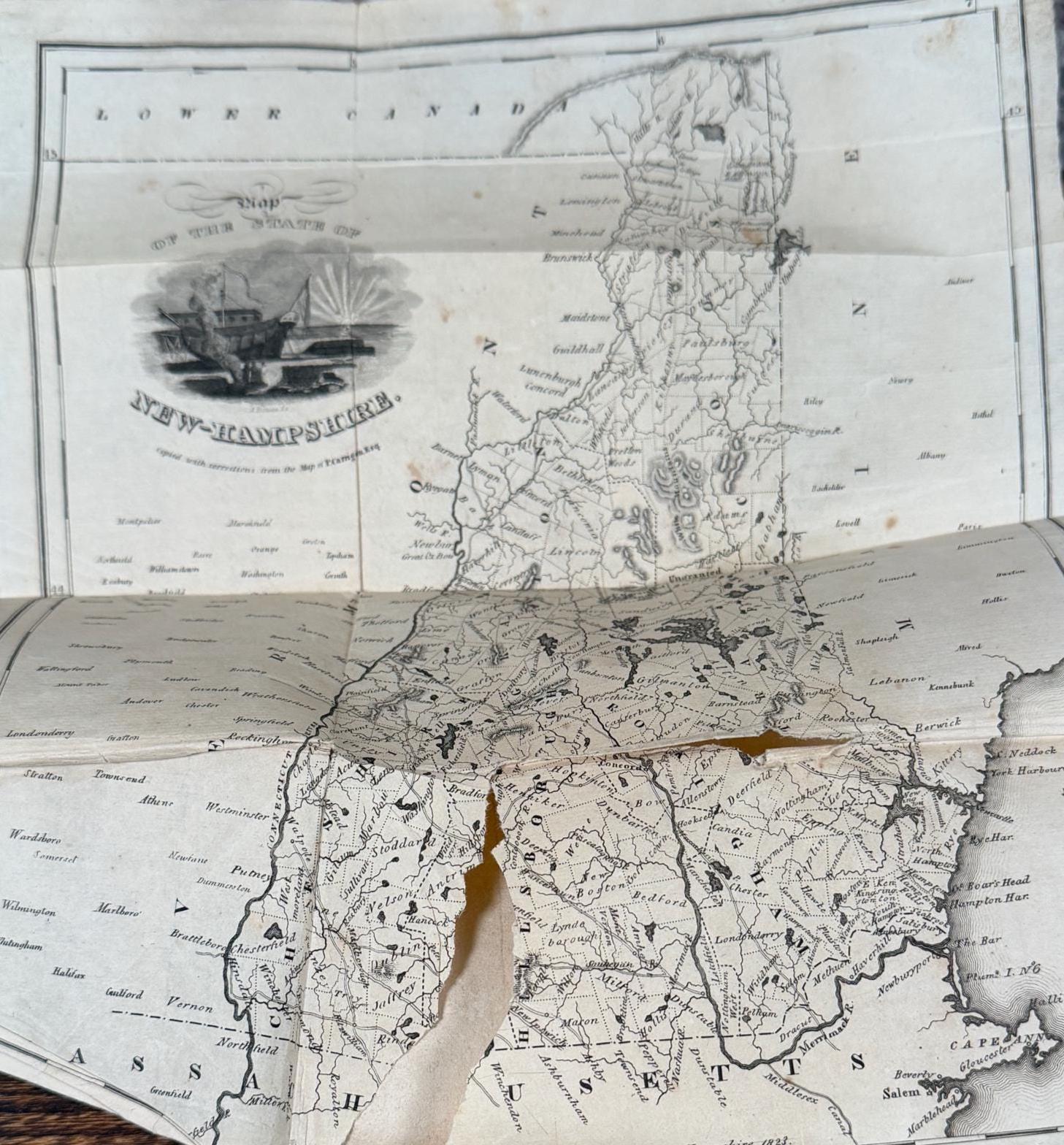 A Gazetteer of the State of New-Hampshire by John Farmer and Jacob B. Moore | 1823 Hardcover
