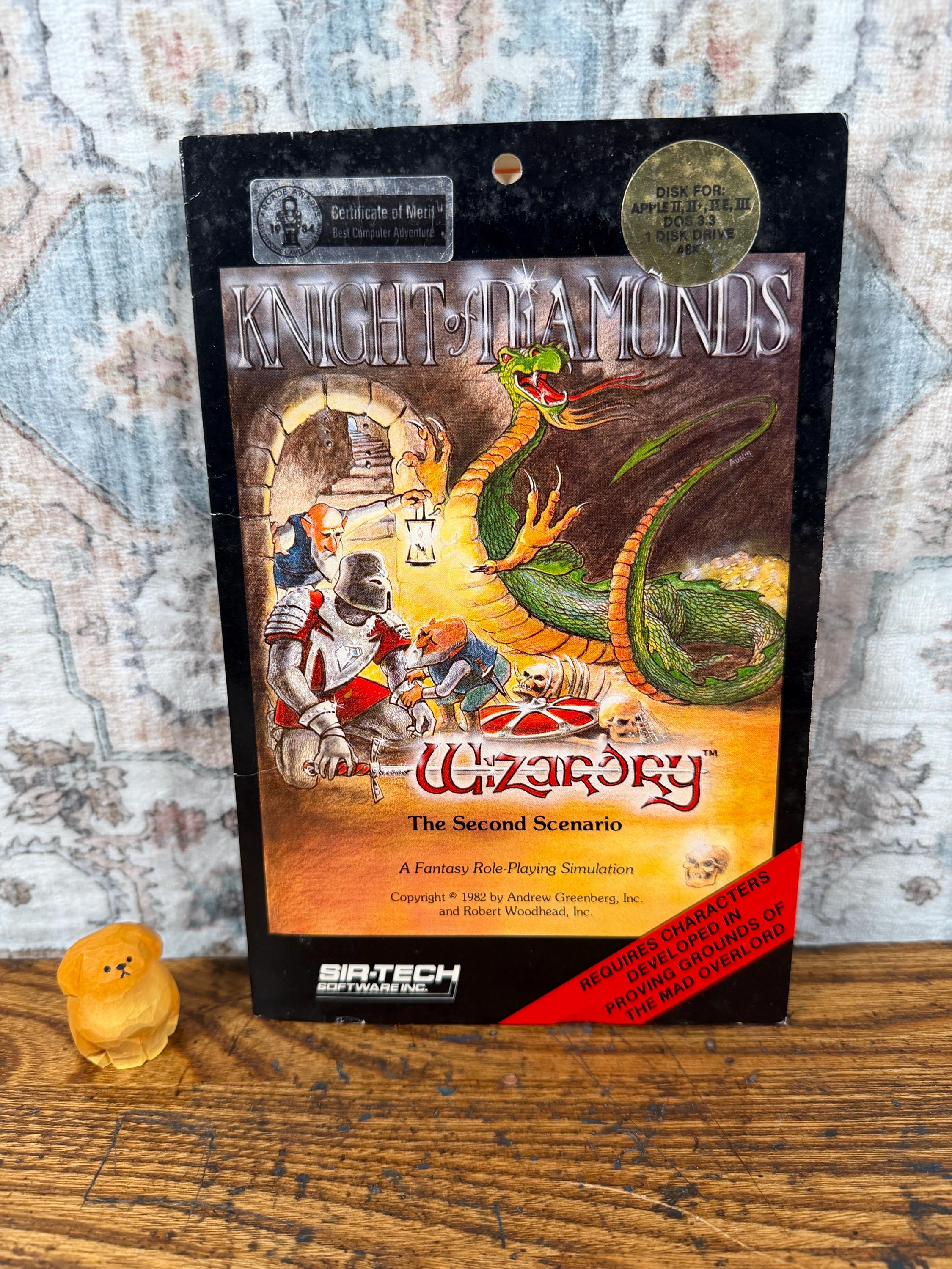Sir-Tech Knight of Diamonds Wizardry The Second Scenario | 1982 Vintage Computer Game Disk