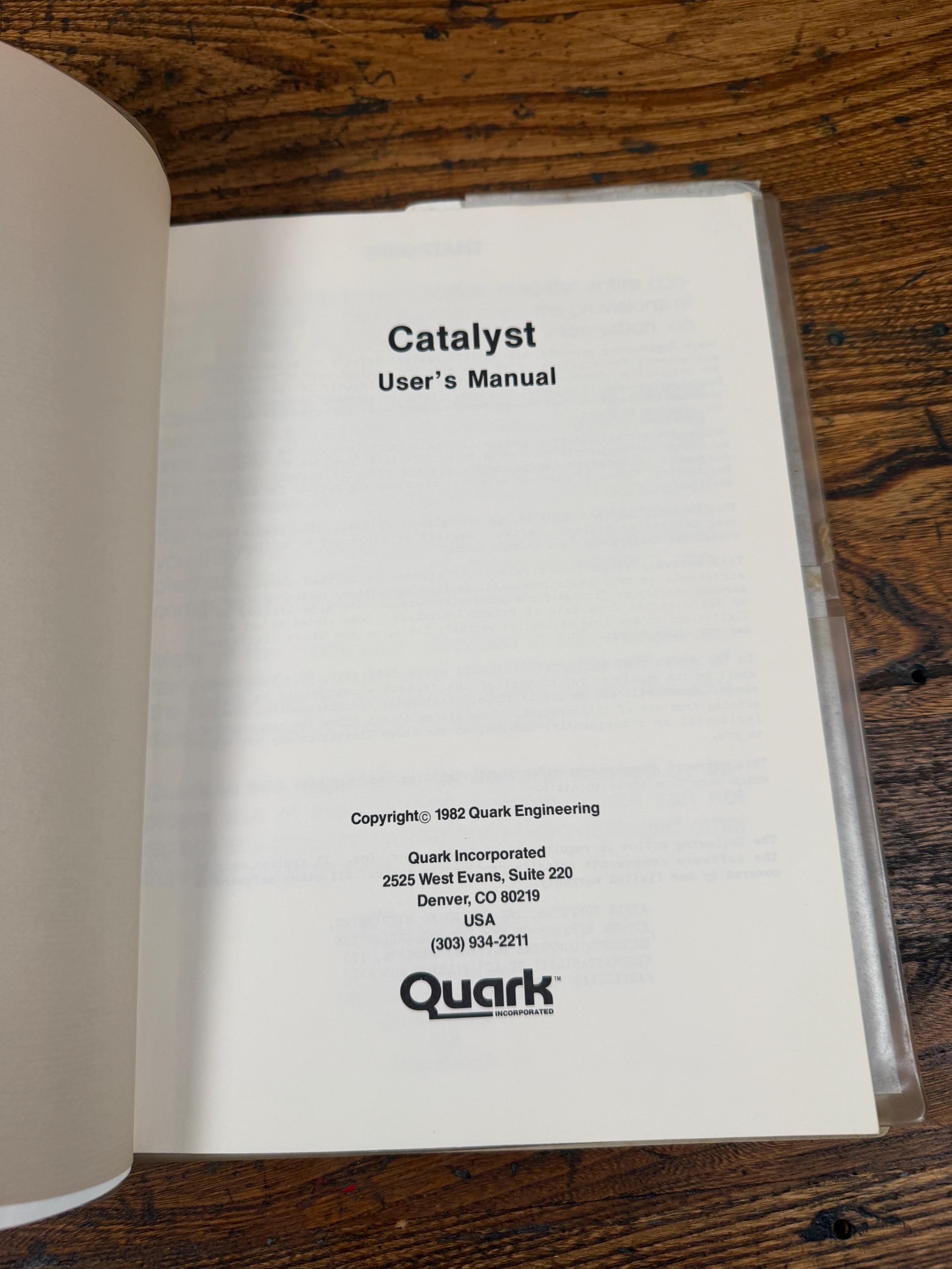 Quark Catalyst Software for Apple III
