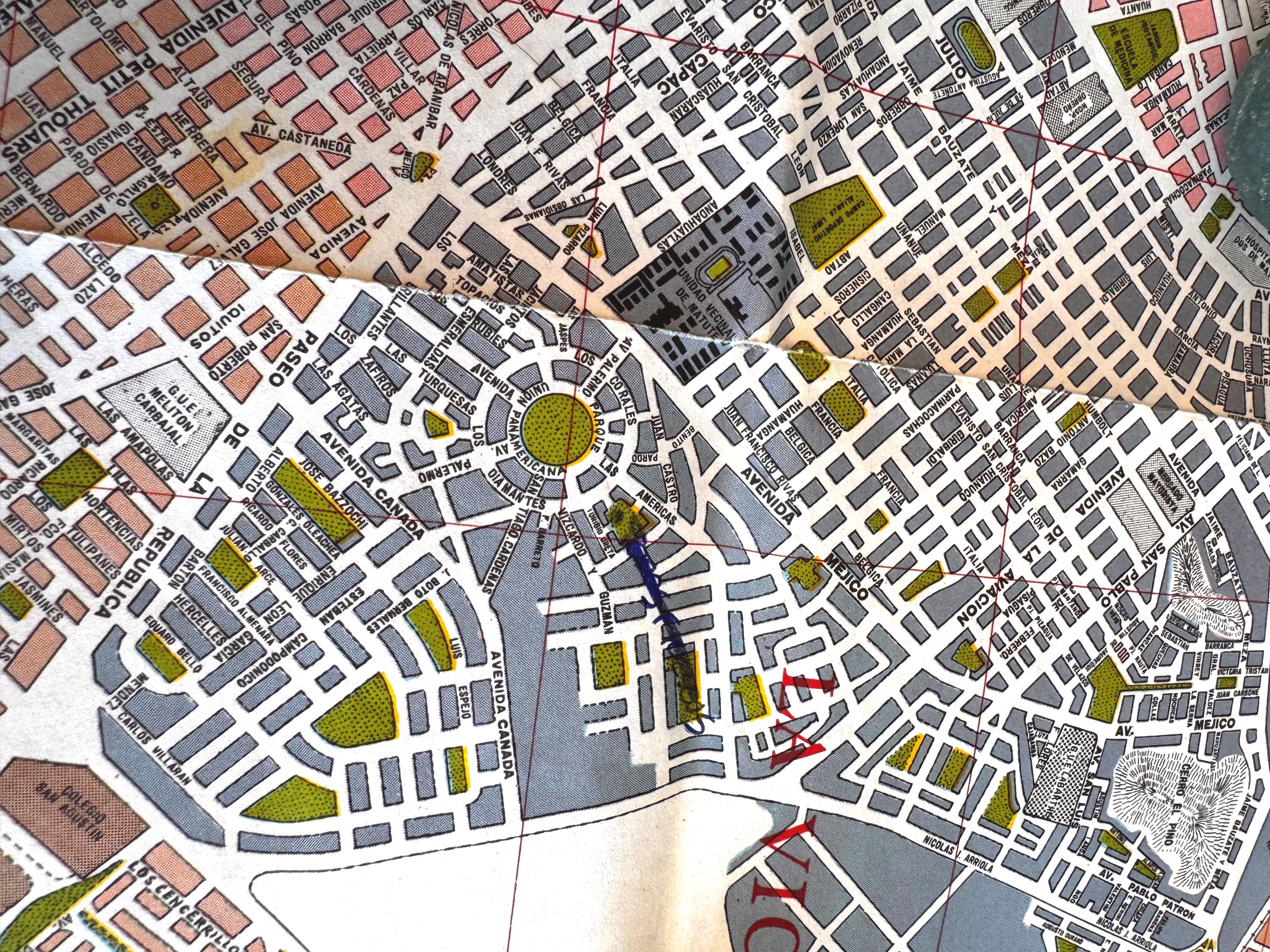 Ciudad de Lima Metropolitana Vintage City Map