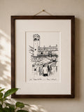 Piazza del Cibo, Verona | 1959 Pen and Ink Drawing