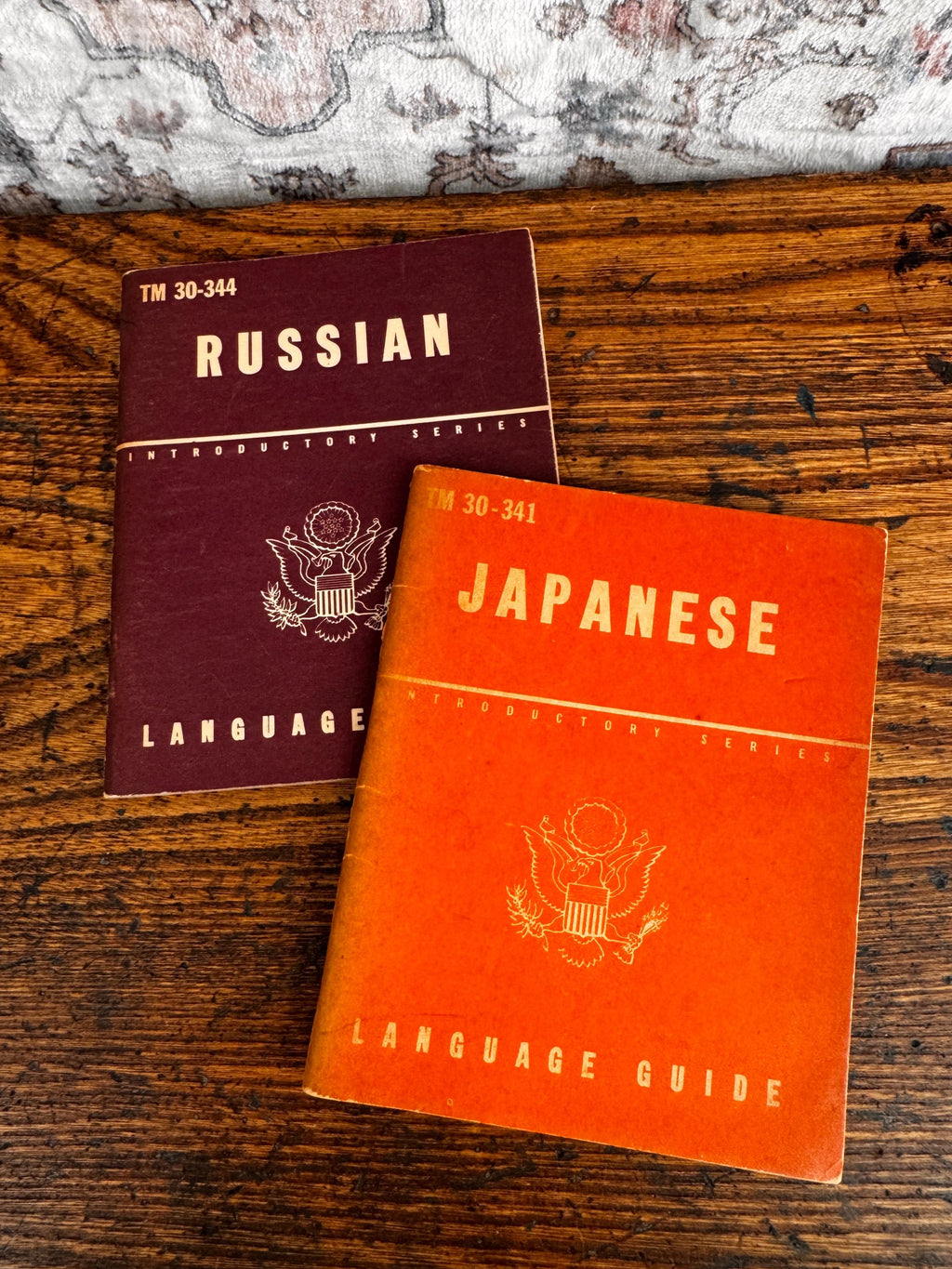 2 Vintage WWII Language Guide Books: Japanese & Russian