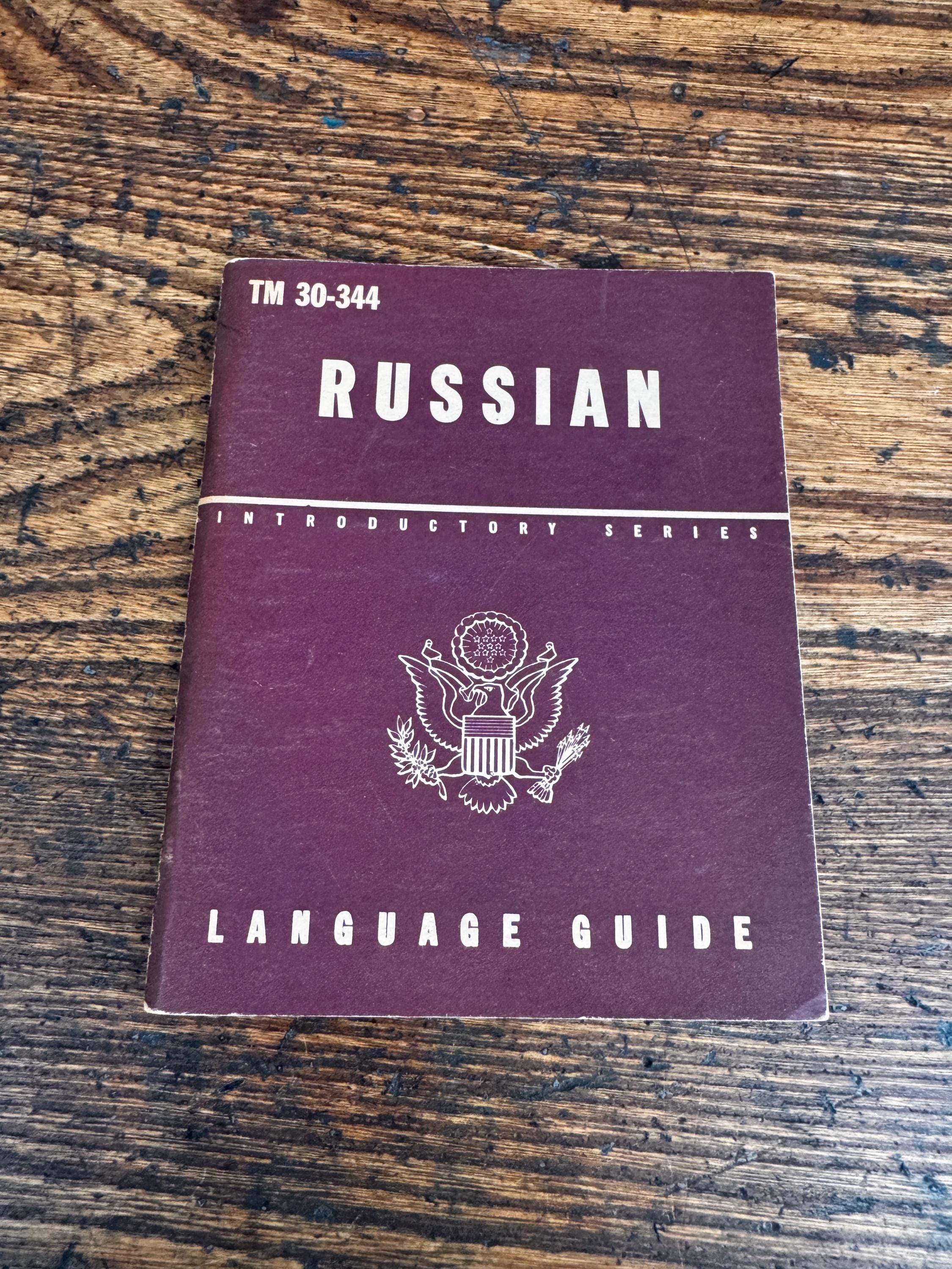 2 Vintage WWII Language Guide Books: Japanese & Russian