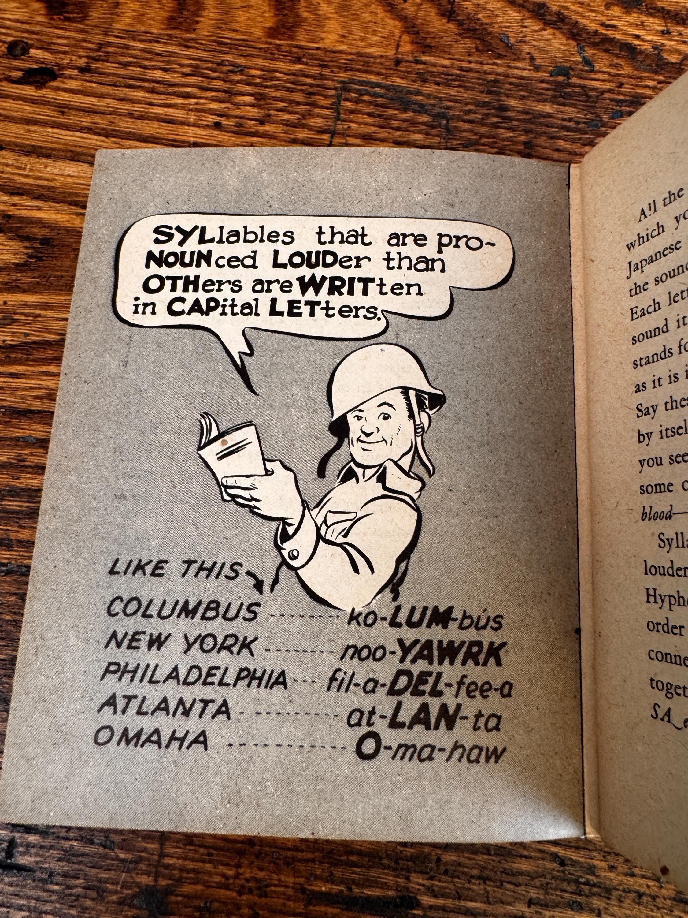 2 Vintage WWII Language Guide Books: Japanese & Russian