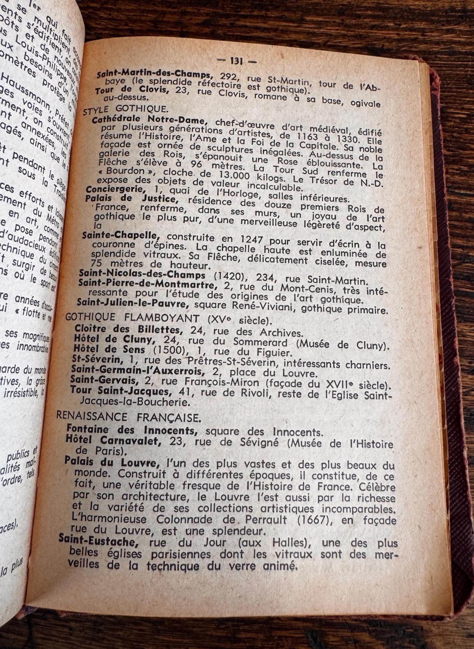 Guide Général de Paris by Raymond Denaës | Vintage Paris Travel Guide
