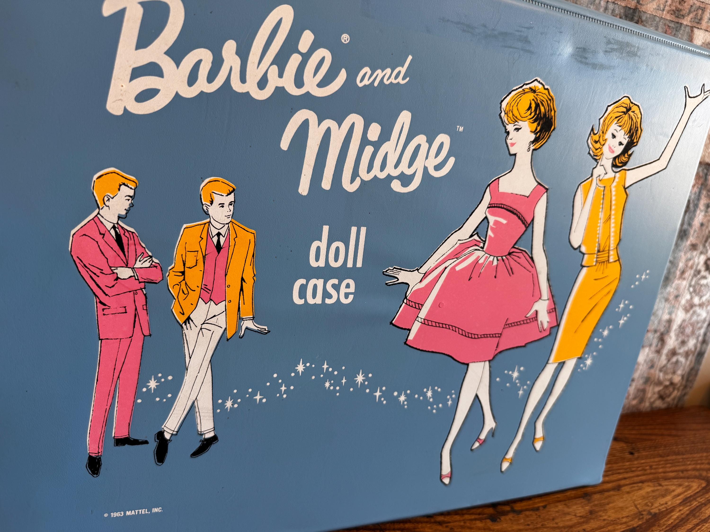 1963 Mattel Barbie and Midge Doll Case