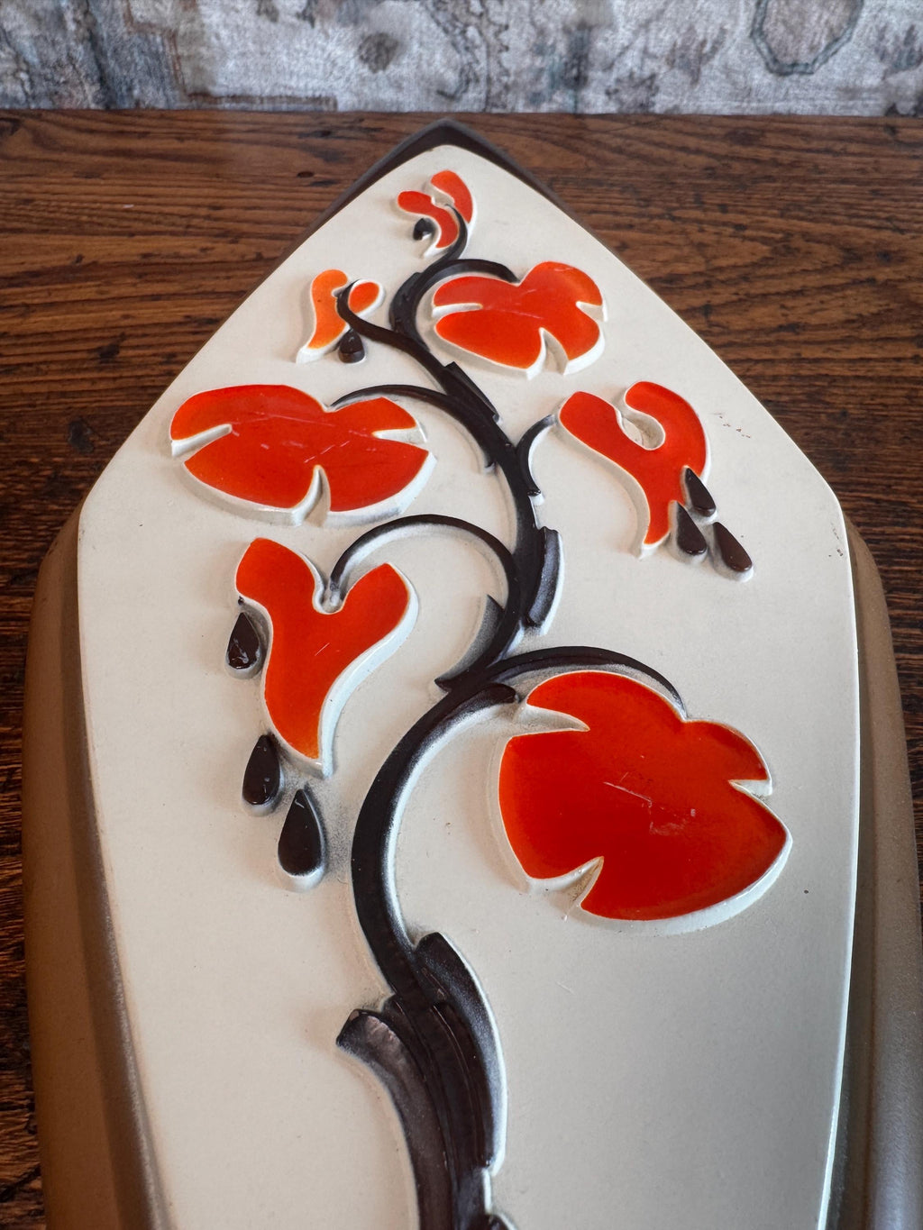 Set of Four Mid-Century Modern Syroco Wall Plaques with Floral Motifs