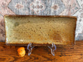 Rectangular Ceramic Serving Tray with Earthy Glaze