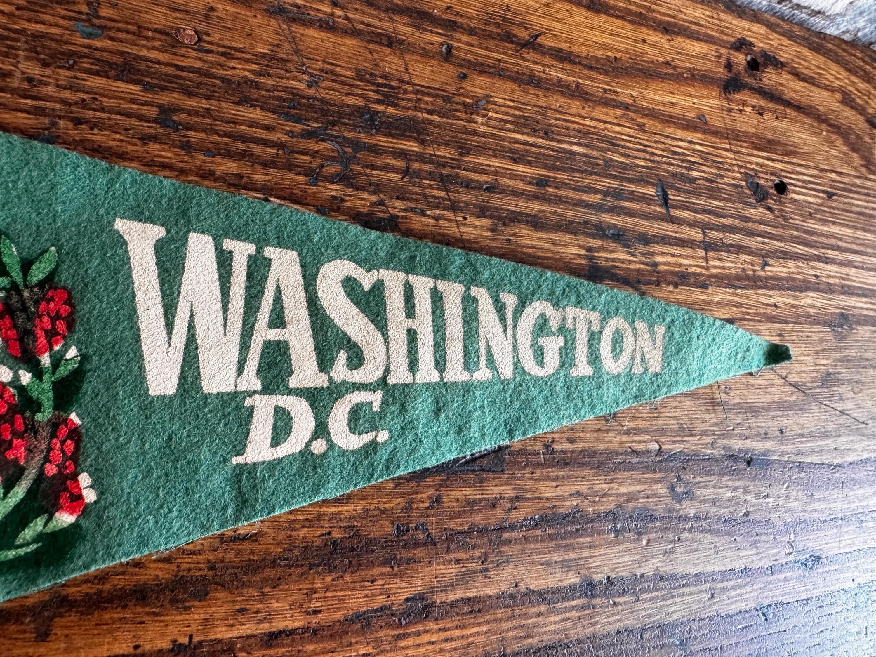 Washington D.C. Felt Souvenir Pennant Featuring The Capitol Illustration