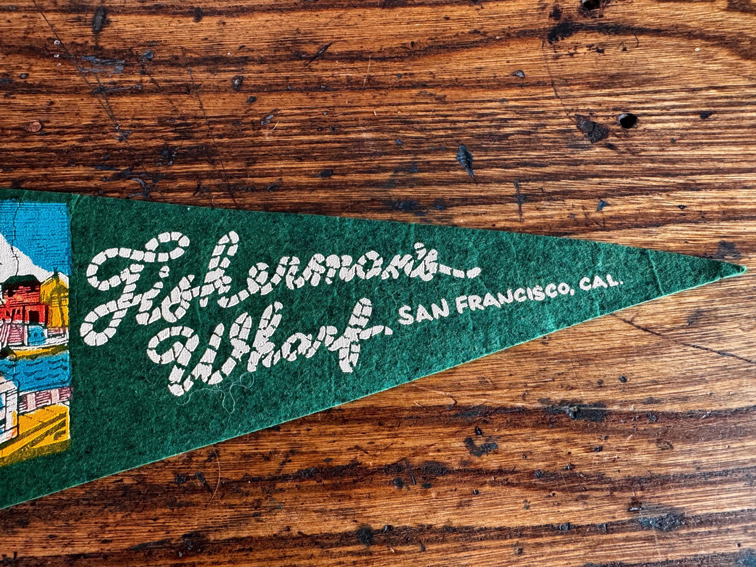 Vintage Fishermans Wharf San Francisco Felt Pennant 11"
