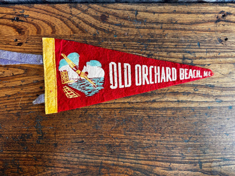 Old Orchard Beach Maine Vintage Felt Souvenir Pennant