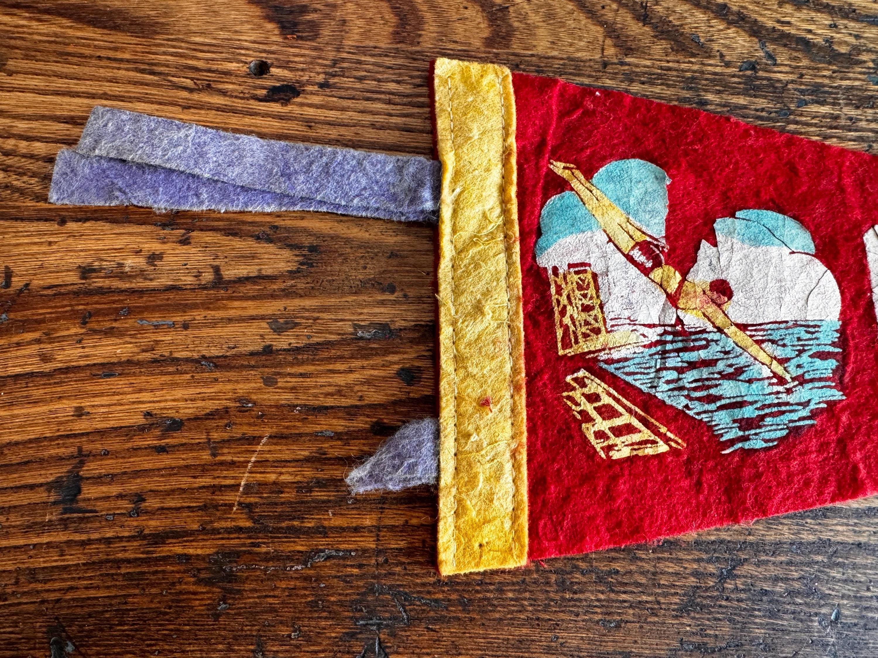 Old Orchard Beach Maine Vintage Felt Souvenir Pennant