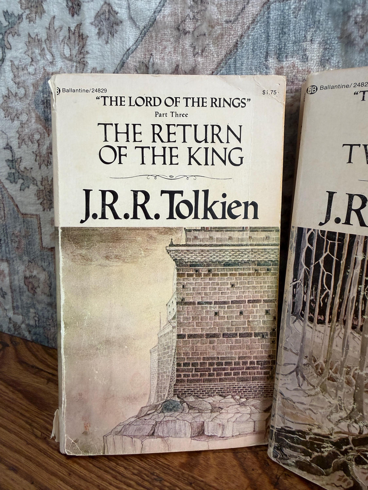 Lot of 3 The Lord of the Rings Books by J.R.R. Tolkien