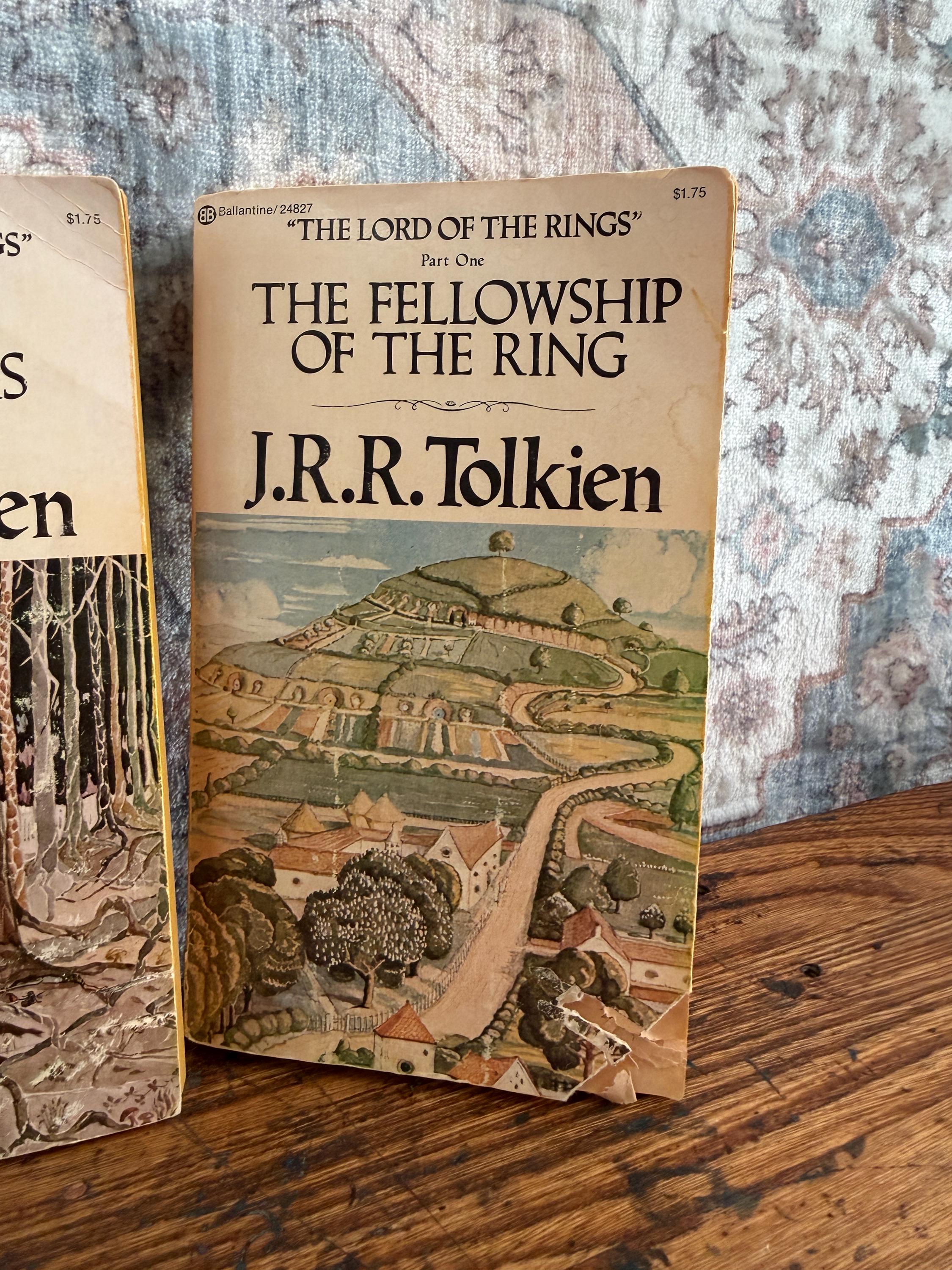 Lot of 3 The Lord of the Rings Books by J.R.R. Tolkien