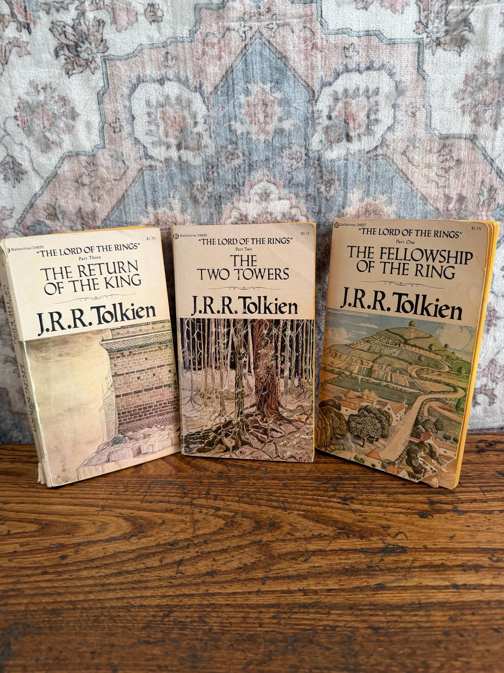 Lot of 3 The Lord of the Rings Books by J.R.R. Tolkien