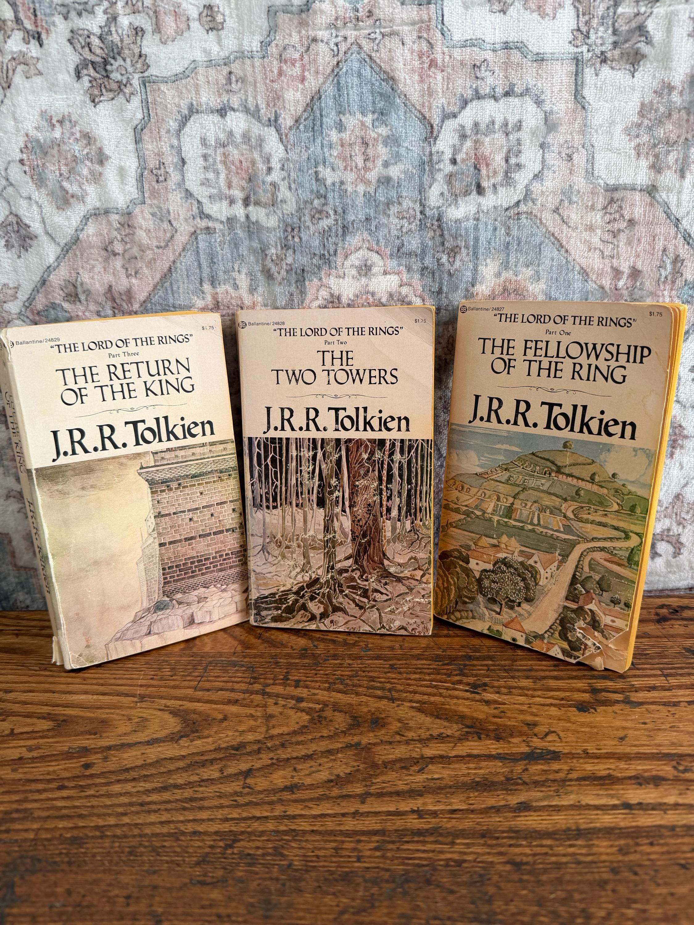 Lot of 3 The Lord of the Rings Books by J.R.R. Tolkien