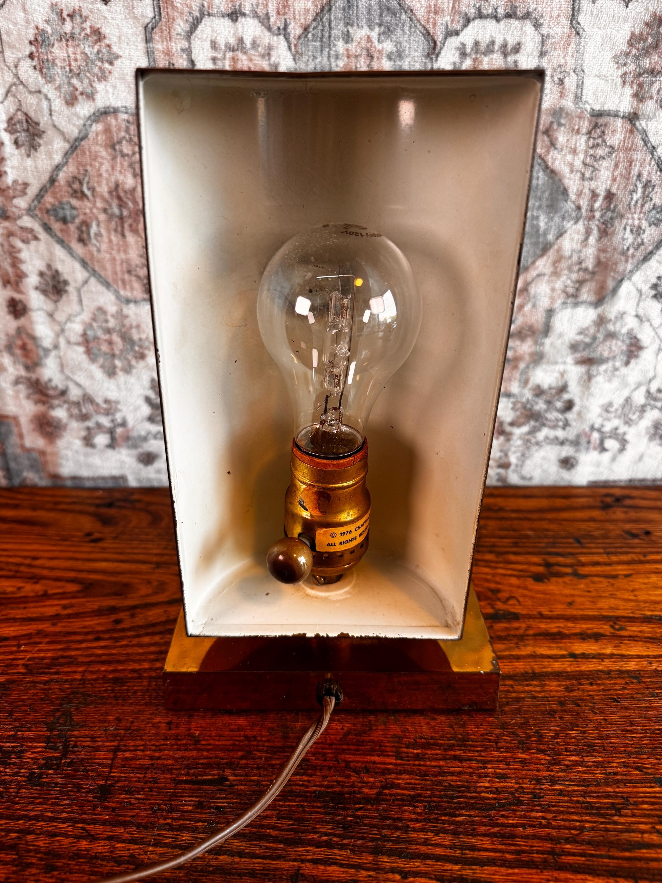 Chapman 1976 Brass Table Lamp with Dimmer Switch