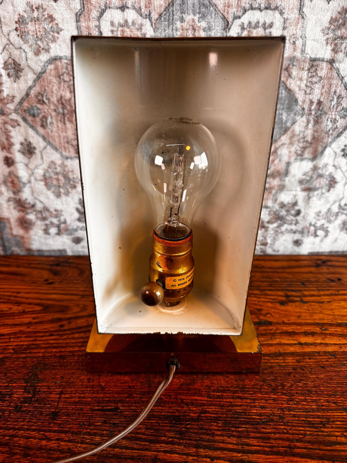 Chapman 1976 Brass Table Lamp with Dimmer Switch