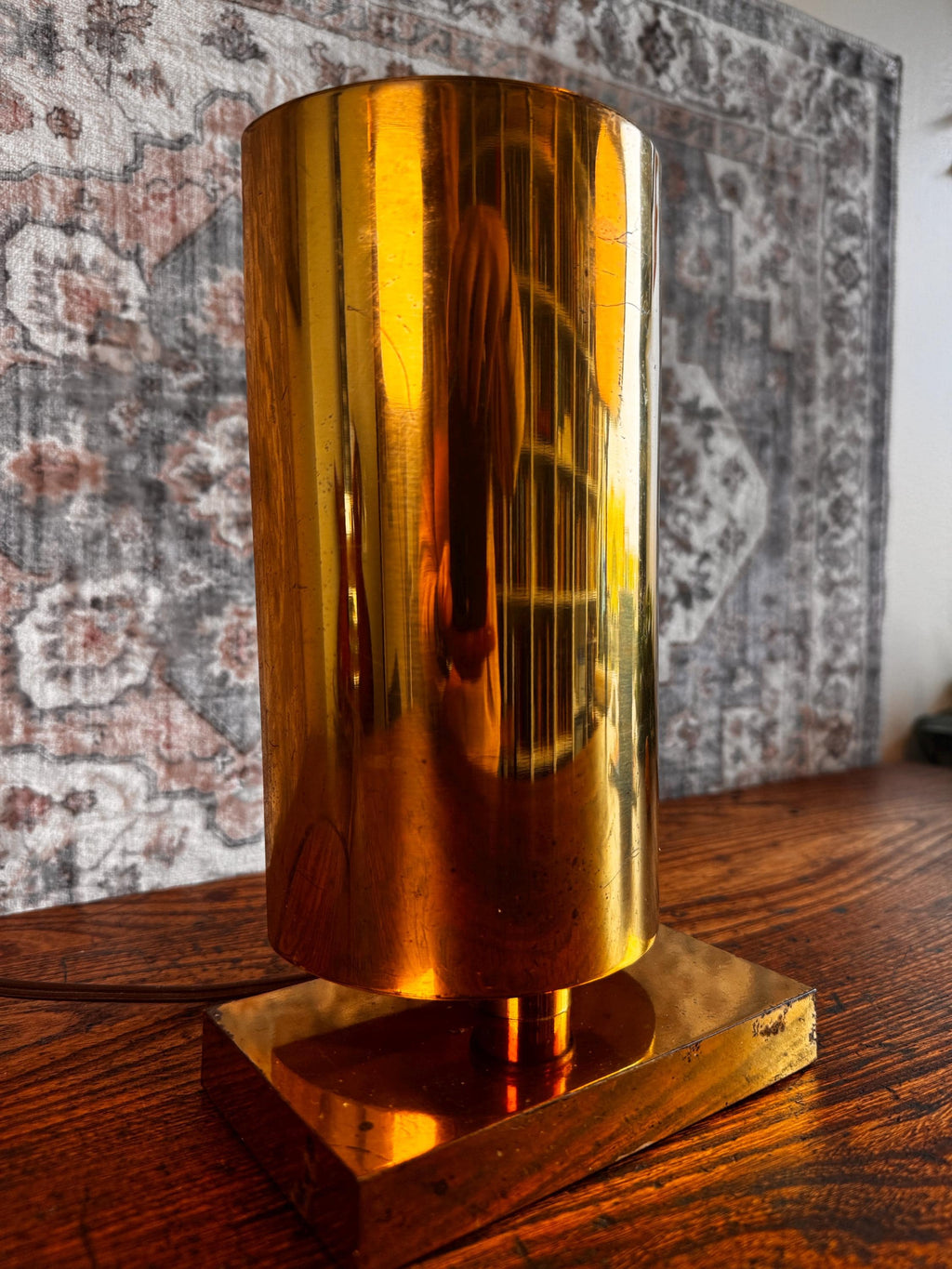 Chapman 1976 Brass Table Lamp with Dimmer Switch