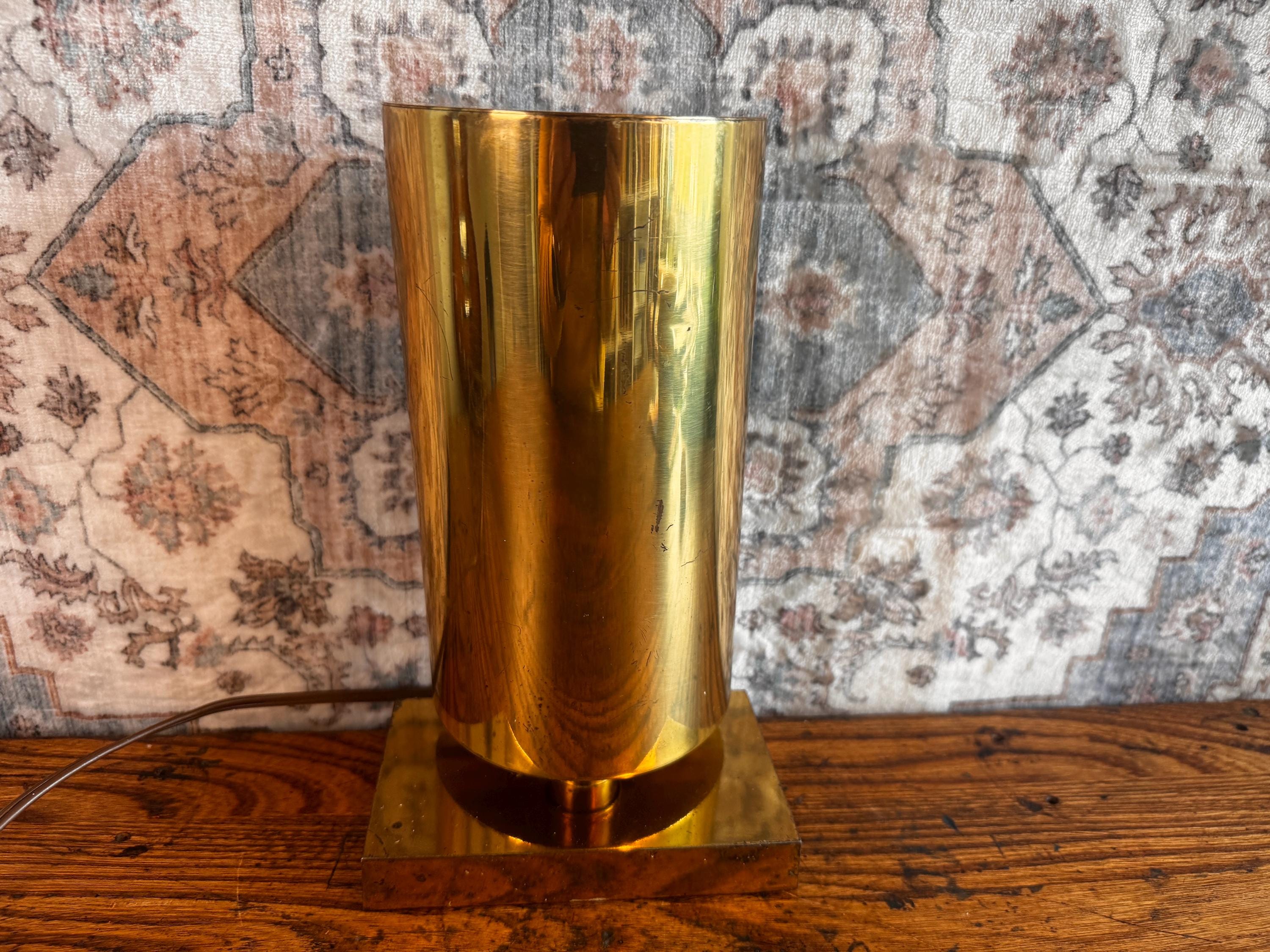 Chapman 1976 Brass Table Lamp with Dimmer Switch